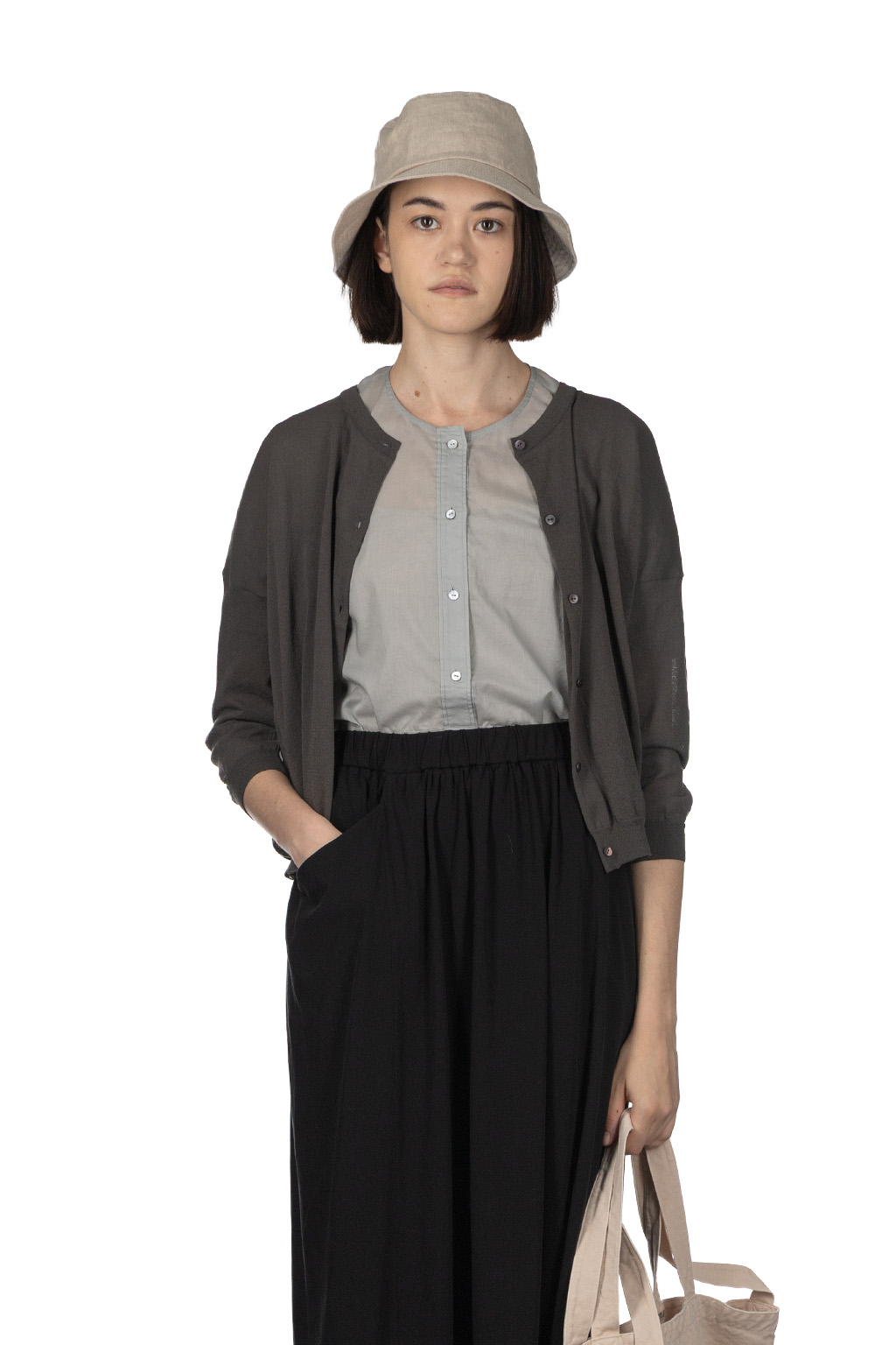 Evam Eva - Cotton Cardigan - Blue Grey