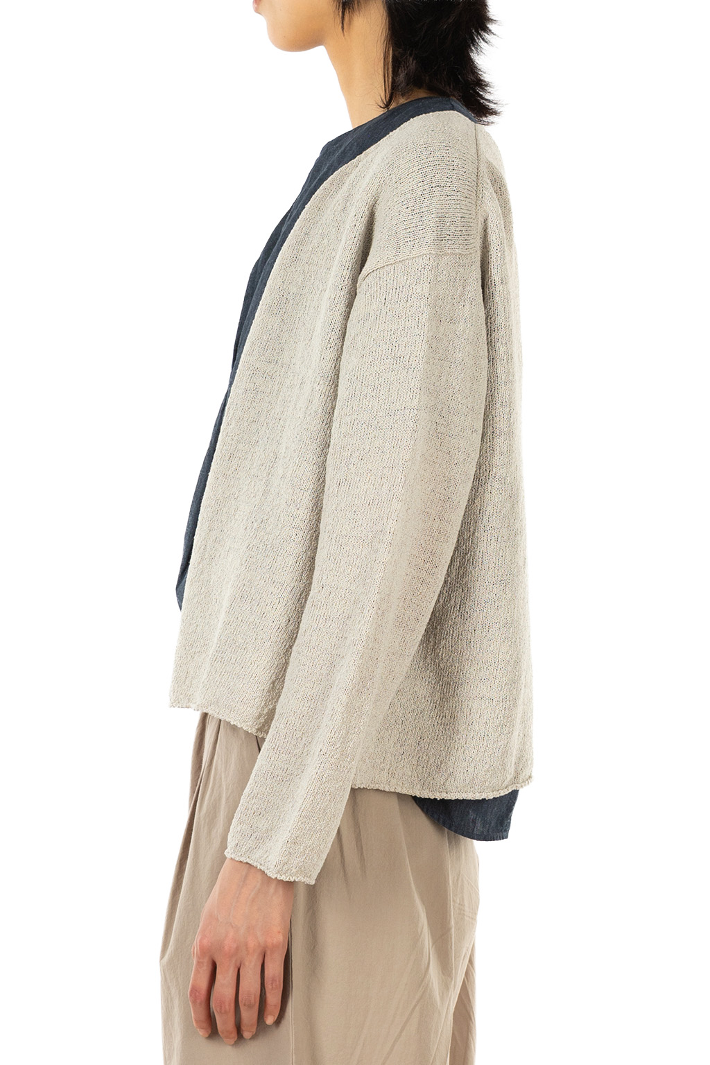 Evam Eva - Cotton Linen Cardigan - Ivory