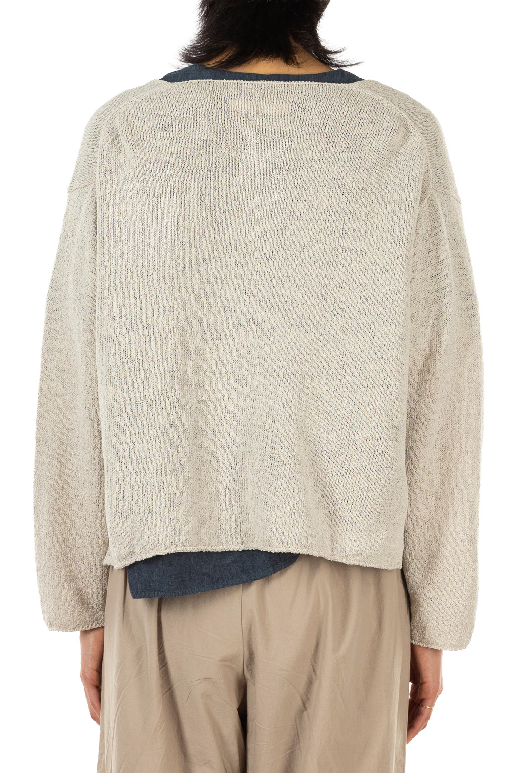 Evam Eva - Cotton Linen Cardigan - Ivory