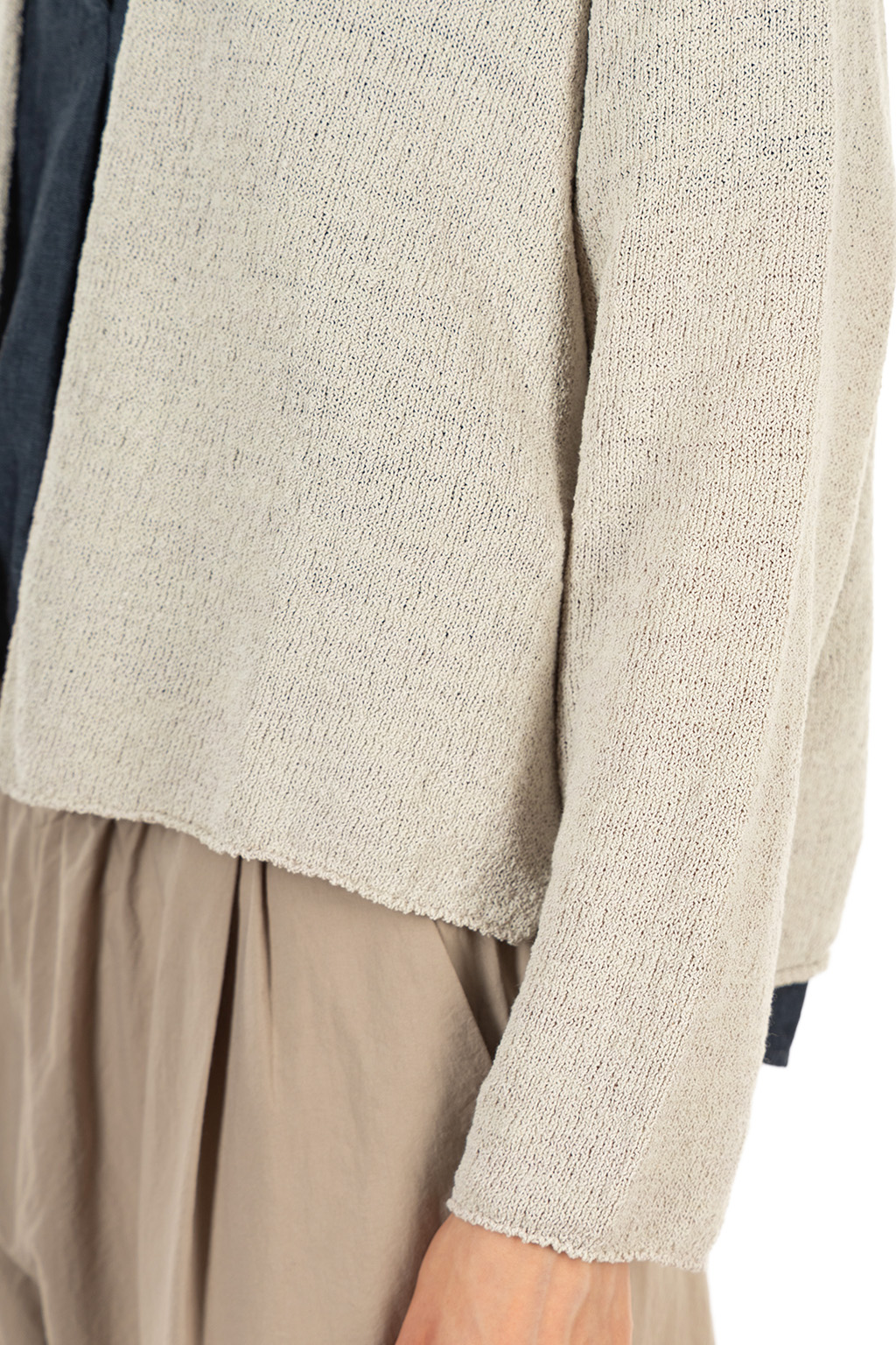 Evam Eva - Cotton Linen Cardigan - Ivory