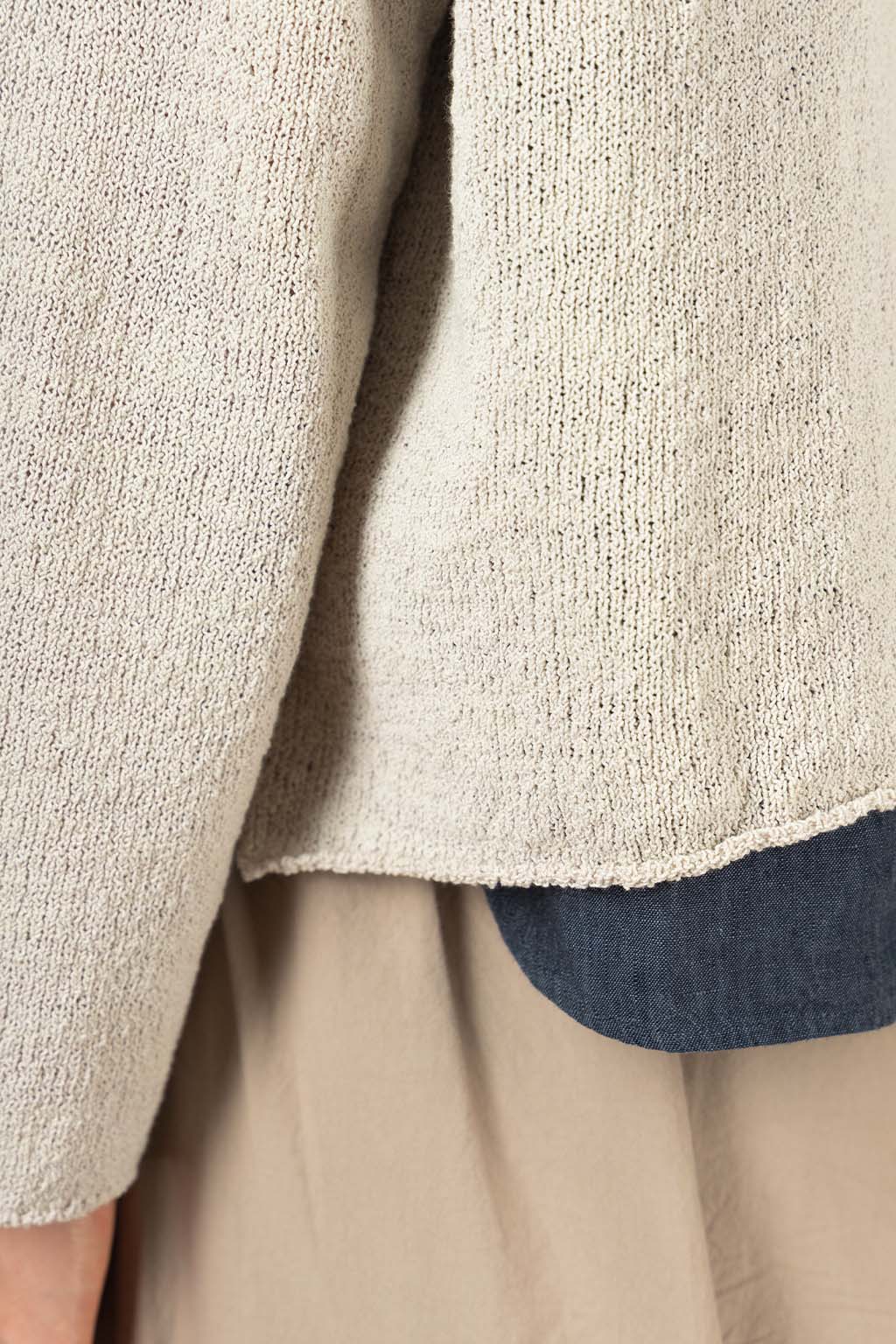 Evam Eva - Cotton Linen Cardigan - Ivory