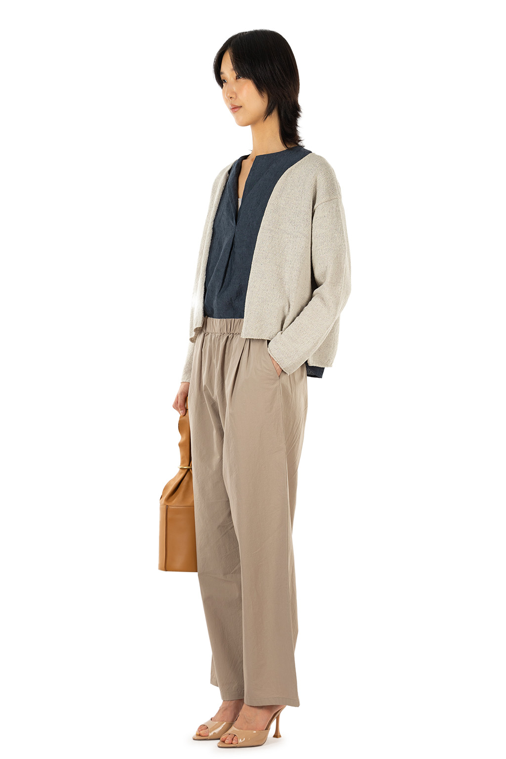 Evam Eva - Cotton Linen Cardigan - Ivory