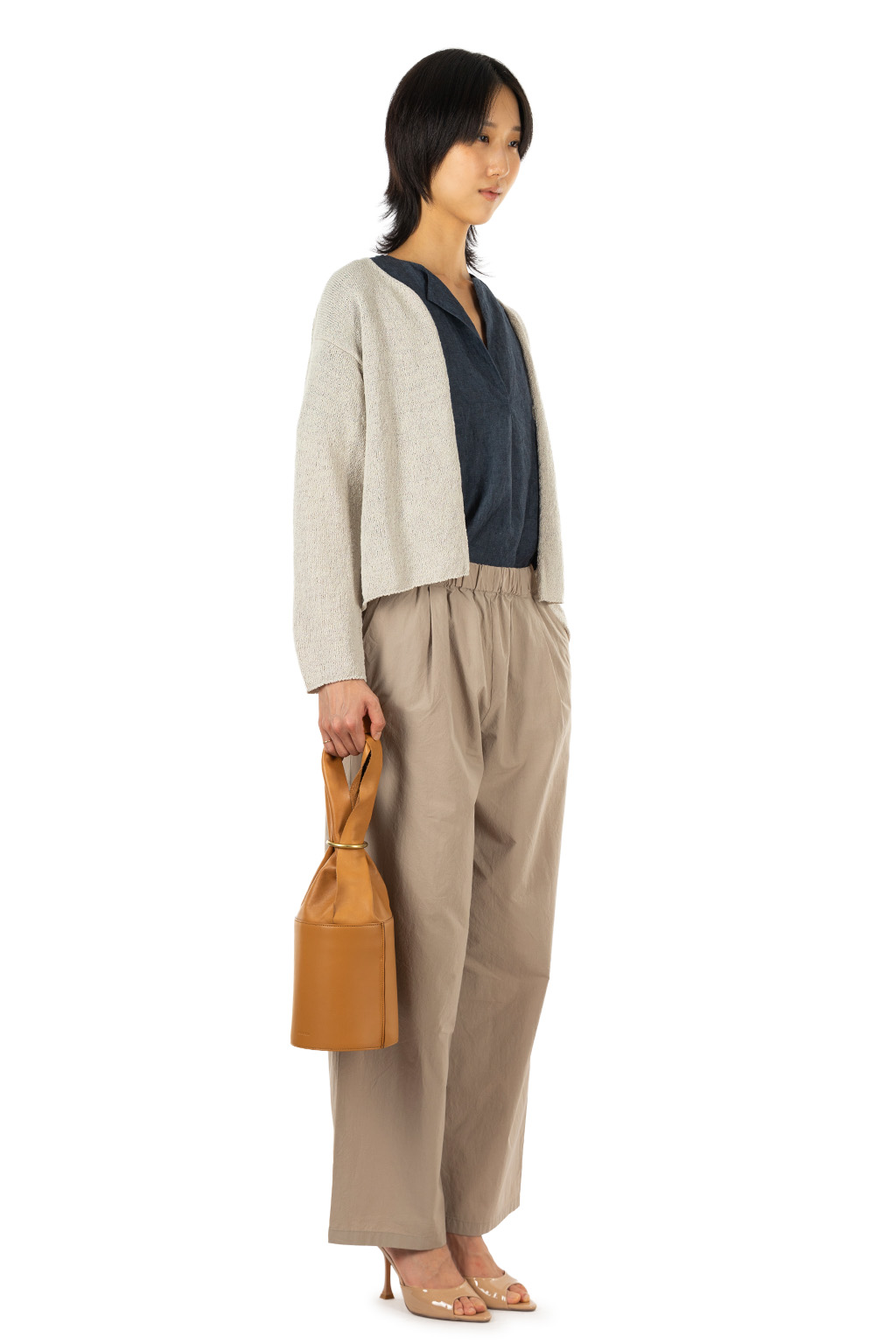 Evam Eva - Cotton Linen Cardigan - Ivory