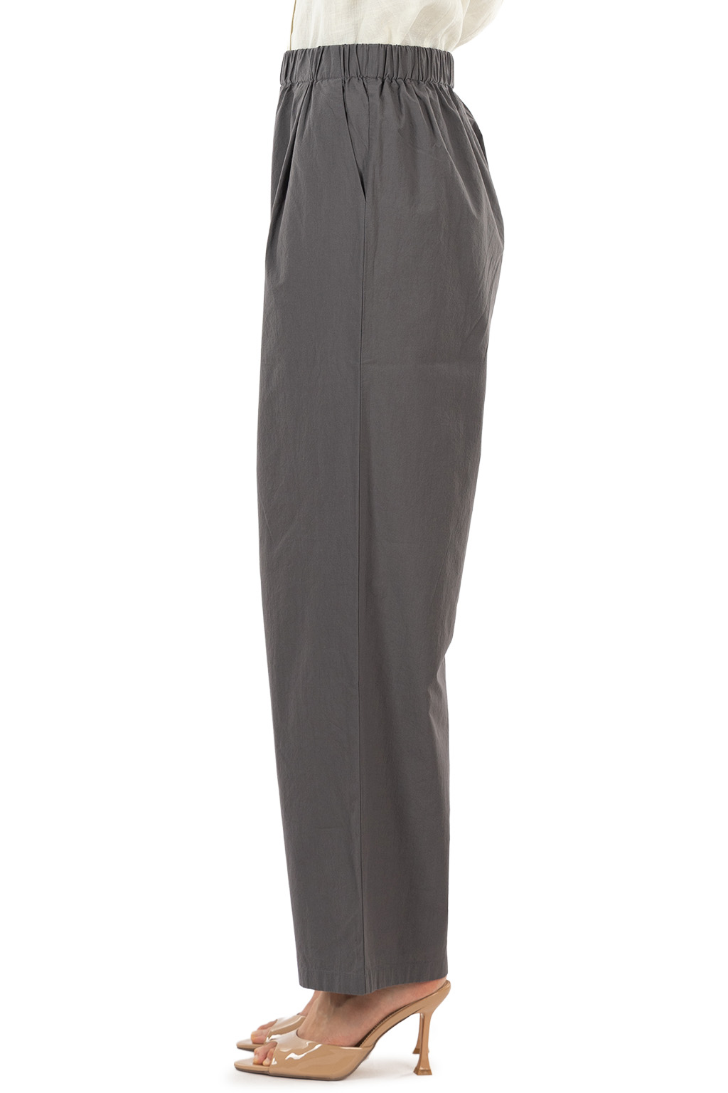 Evam Eva - Cotton Wide Pants - Blue Gray