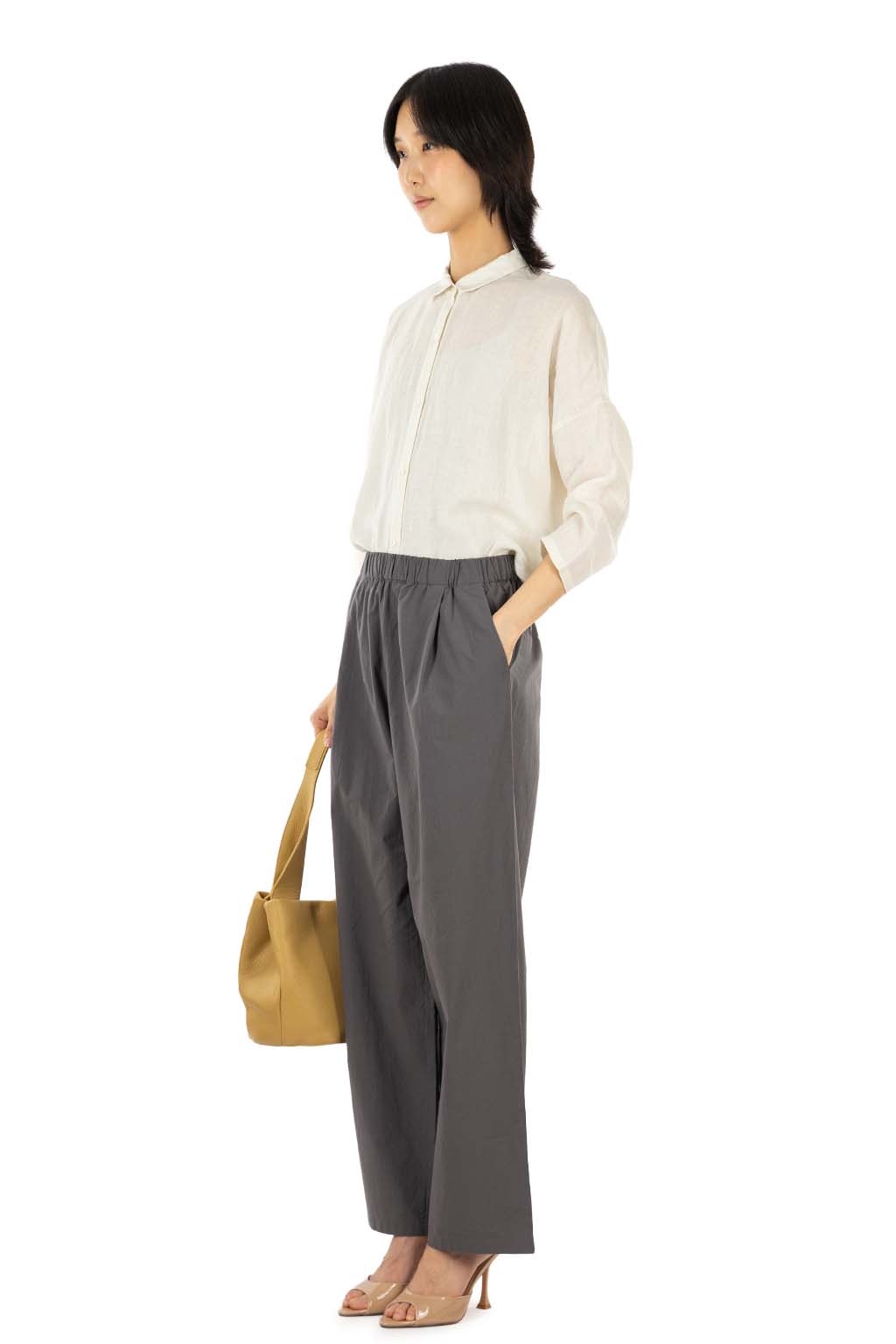 Evam Eva - Cotton Wide Pants - Blue Gray