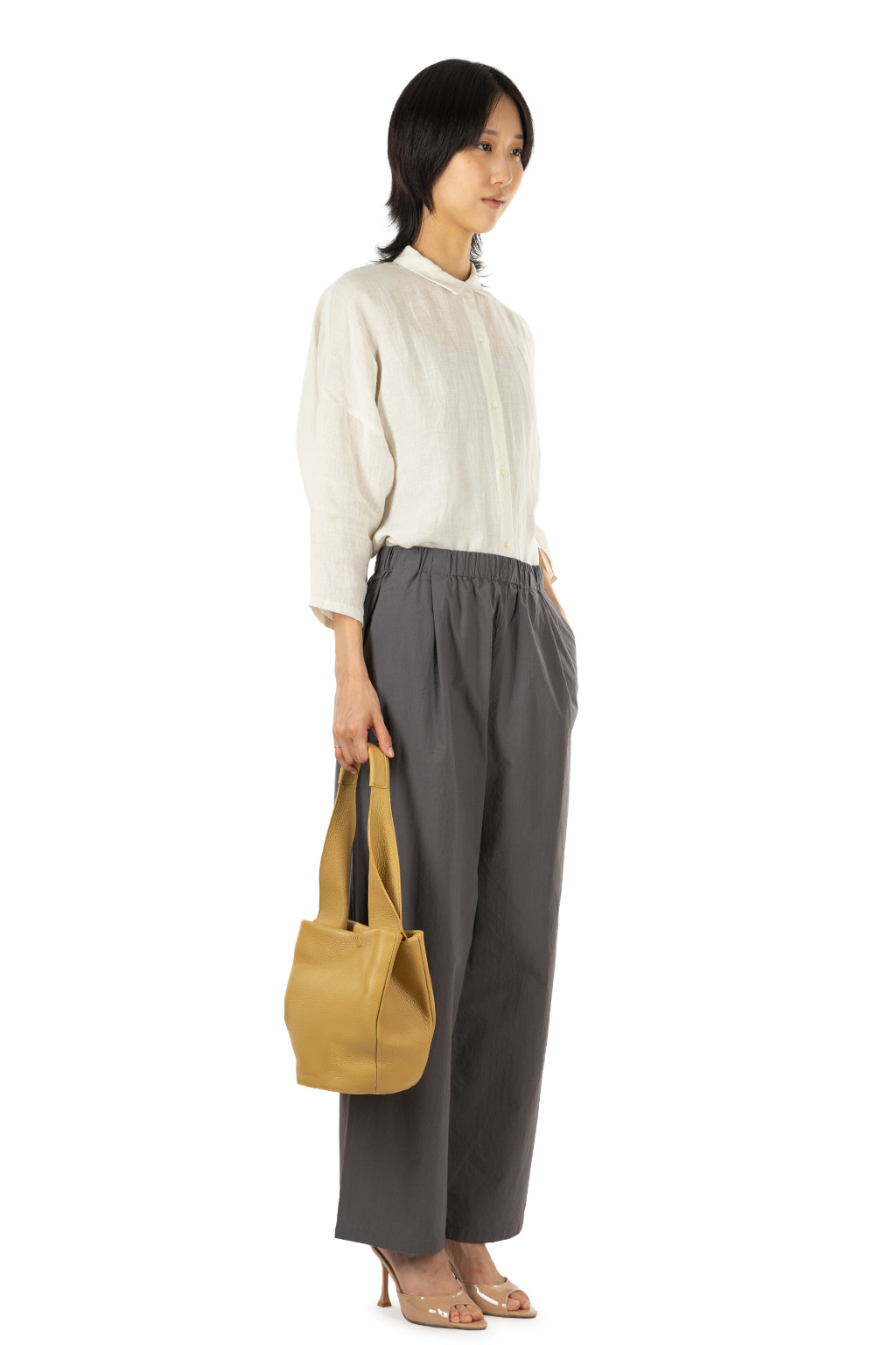 Evam Eva - Cotton Wide Pants - Blue Gray