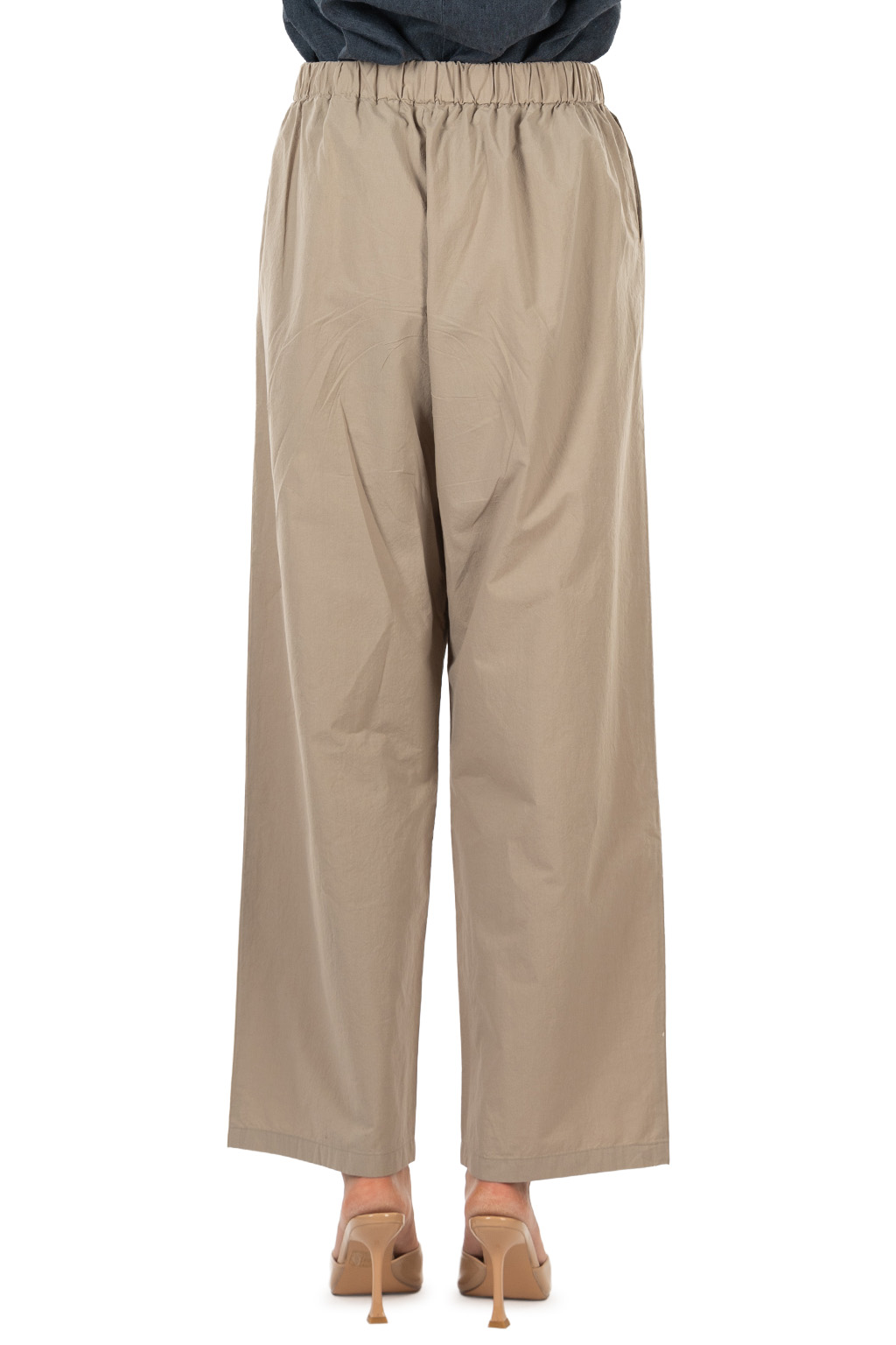 Evam Eva - Cotton Wide Pants - Grege