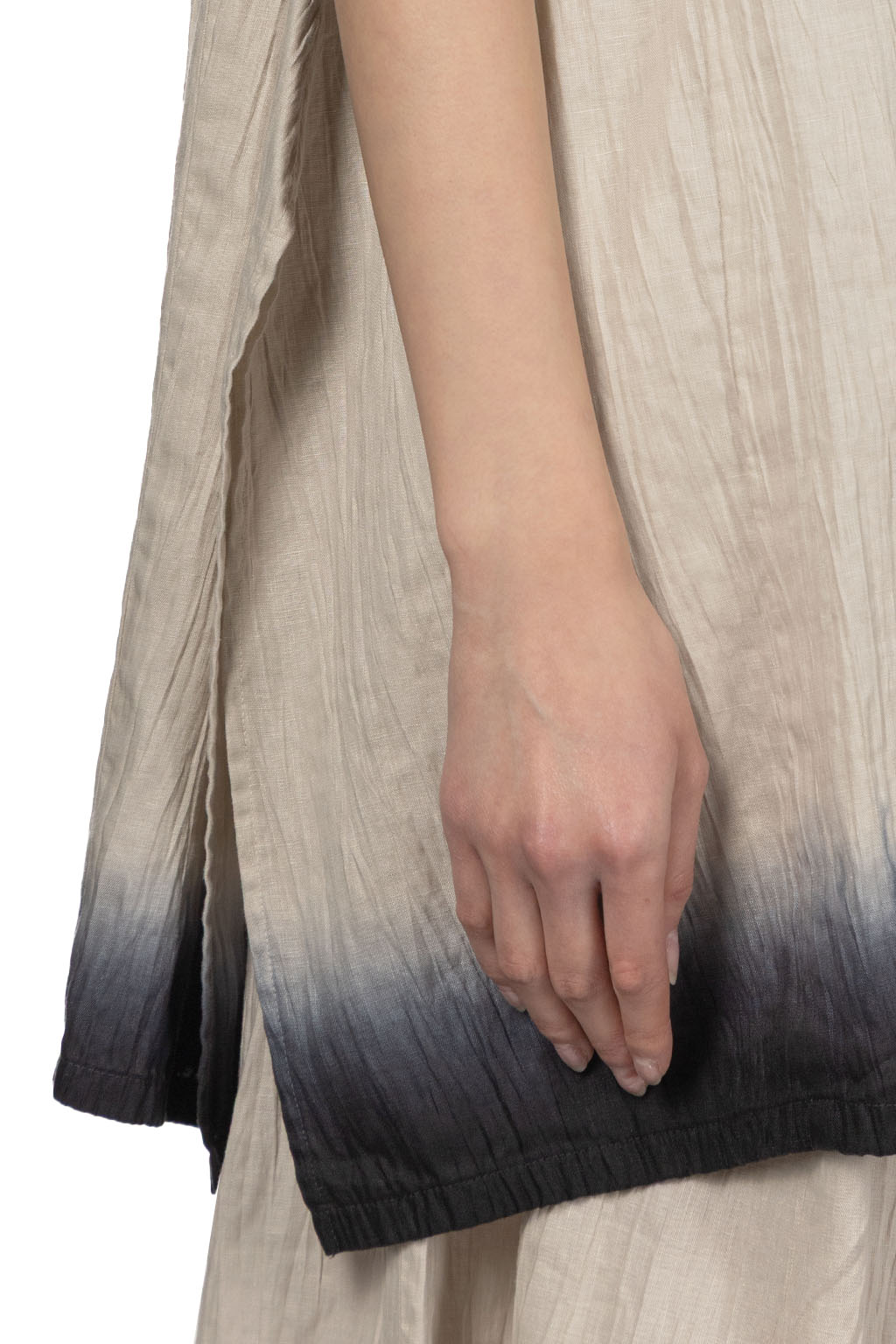 Evam Eva - Iinen Gradation Sleeveless Tunic - Smoke White