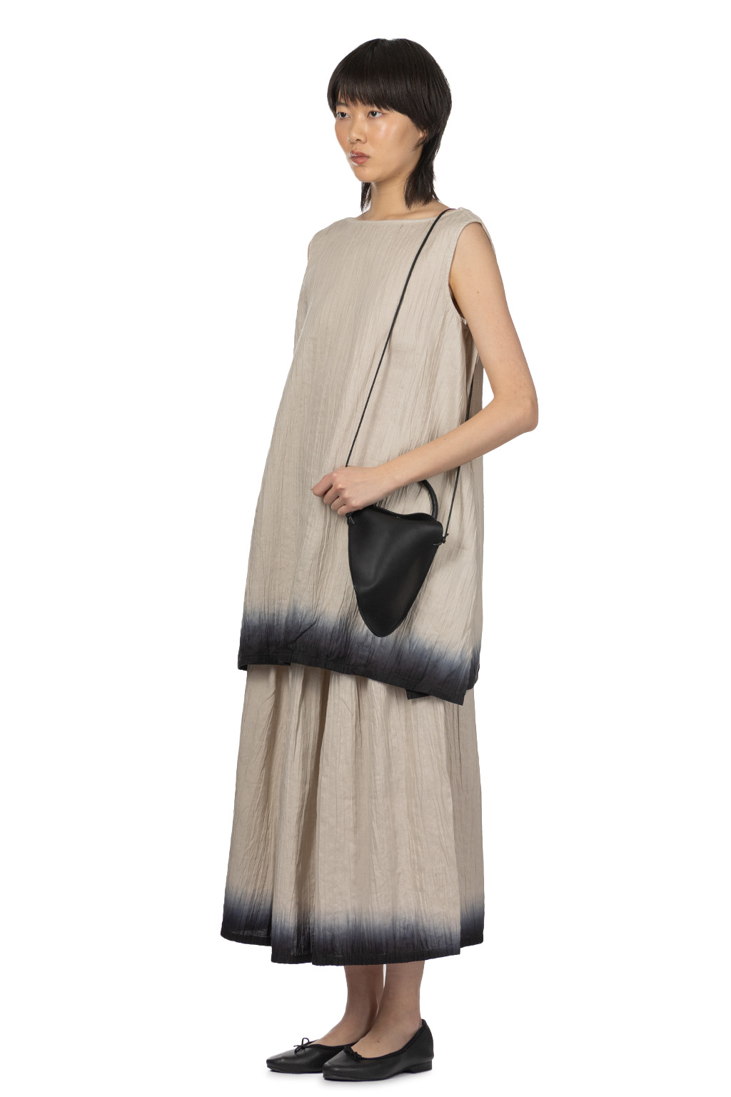 Evam Eva - Iinen Gradation Sleeveless Tunic - Smoke White
