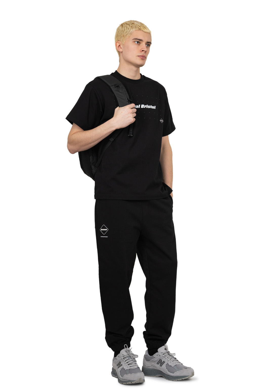 SOPHNET - Emblem Sweat Pants - Black