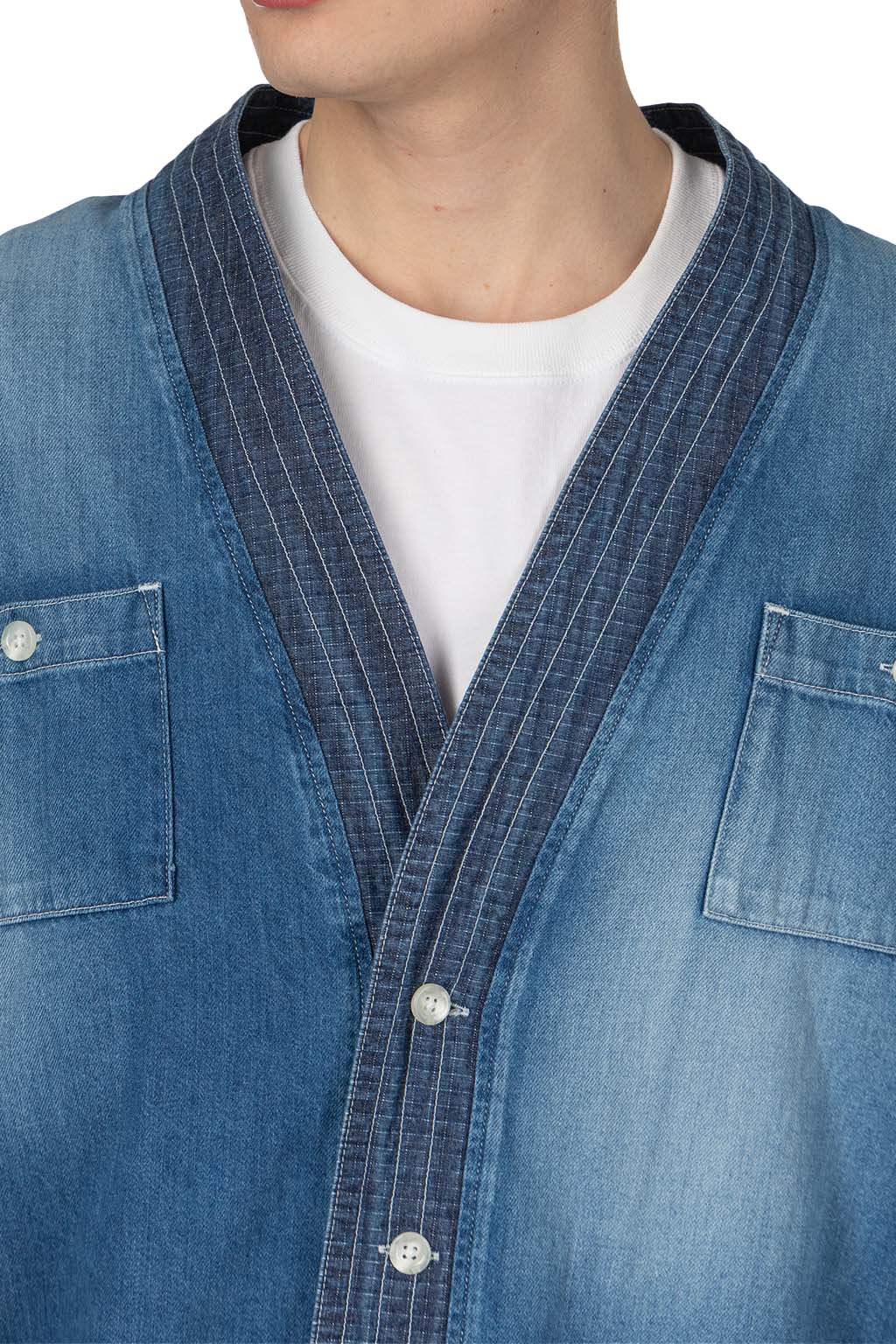 FDMTL - Denim Haori Shirt 3 Years Wash