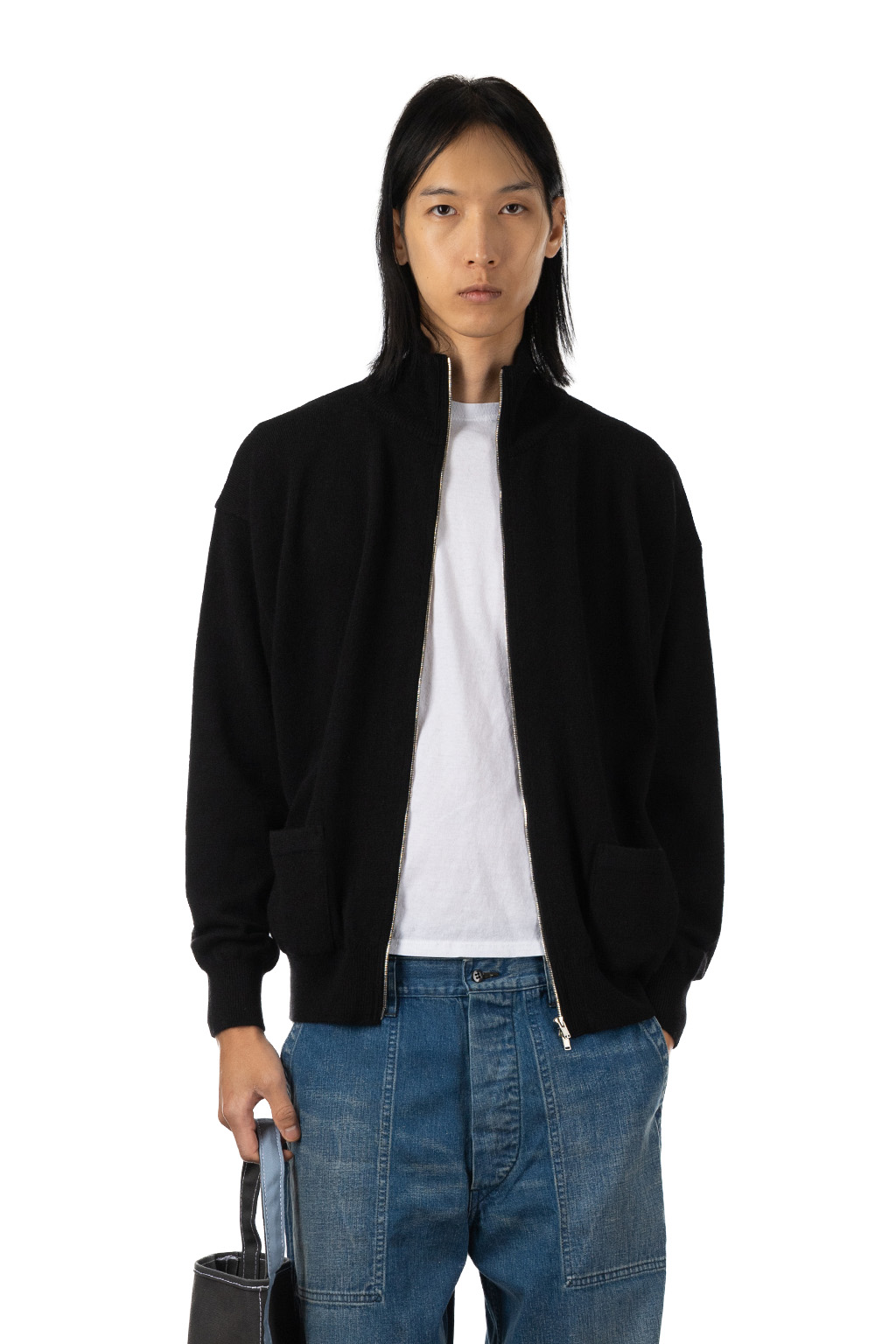 HERILL - American deadstock Zipup Sweater - Black