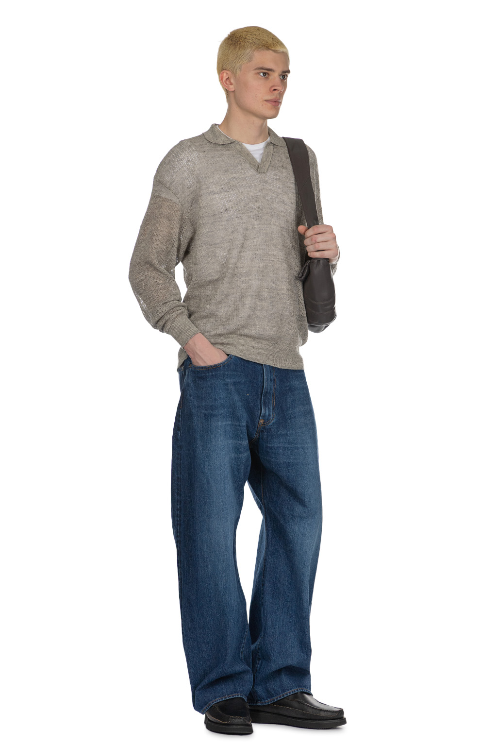 HERILL - Linen WG Polo Shirt - Grey