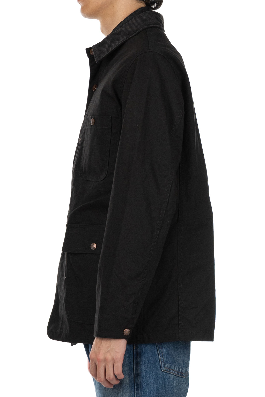 Iron Heart - 10oz Kurashikizome Organic Cotton Duck Chore Jacket - Black