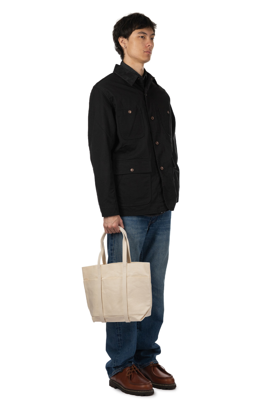 Iron Heart - 10oz Kurashikizome Organic Cotton Duck Chore Jacket - Black