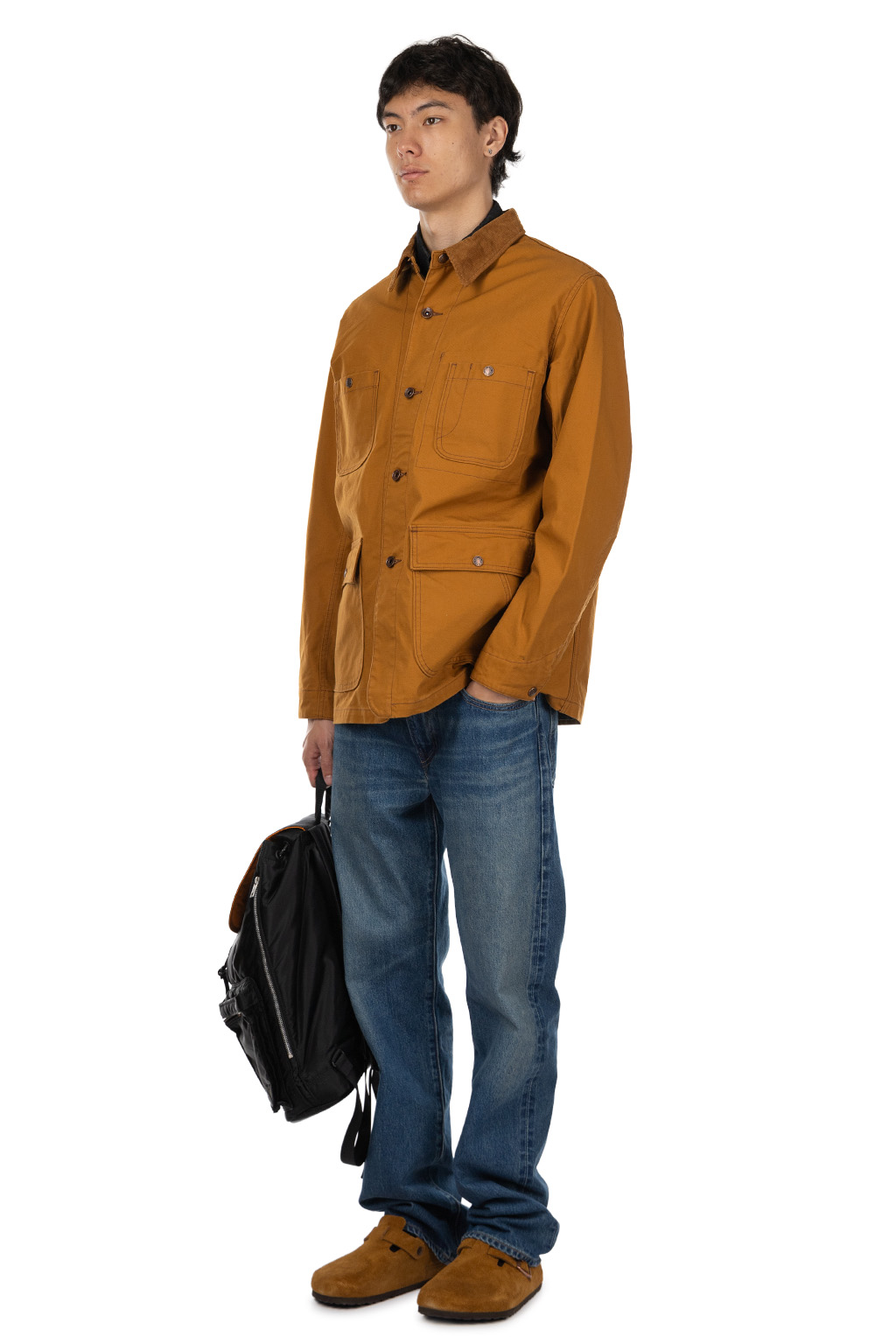 Iron Heart - 10oz Kurashikizome Organic Cotton Duck Chore Jacket - Brown