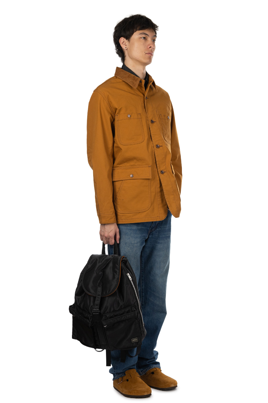 Iron Heart - 10oz Kurashikizome Organic Cotton Duck Chore Jacket - Brown