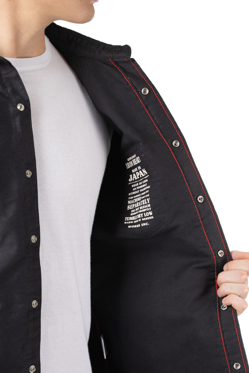 Iron Heart - IHSH-426 12oz Military Moleskin Western Shirt - Black