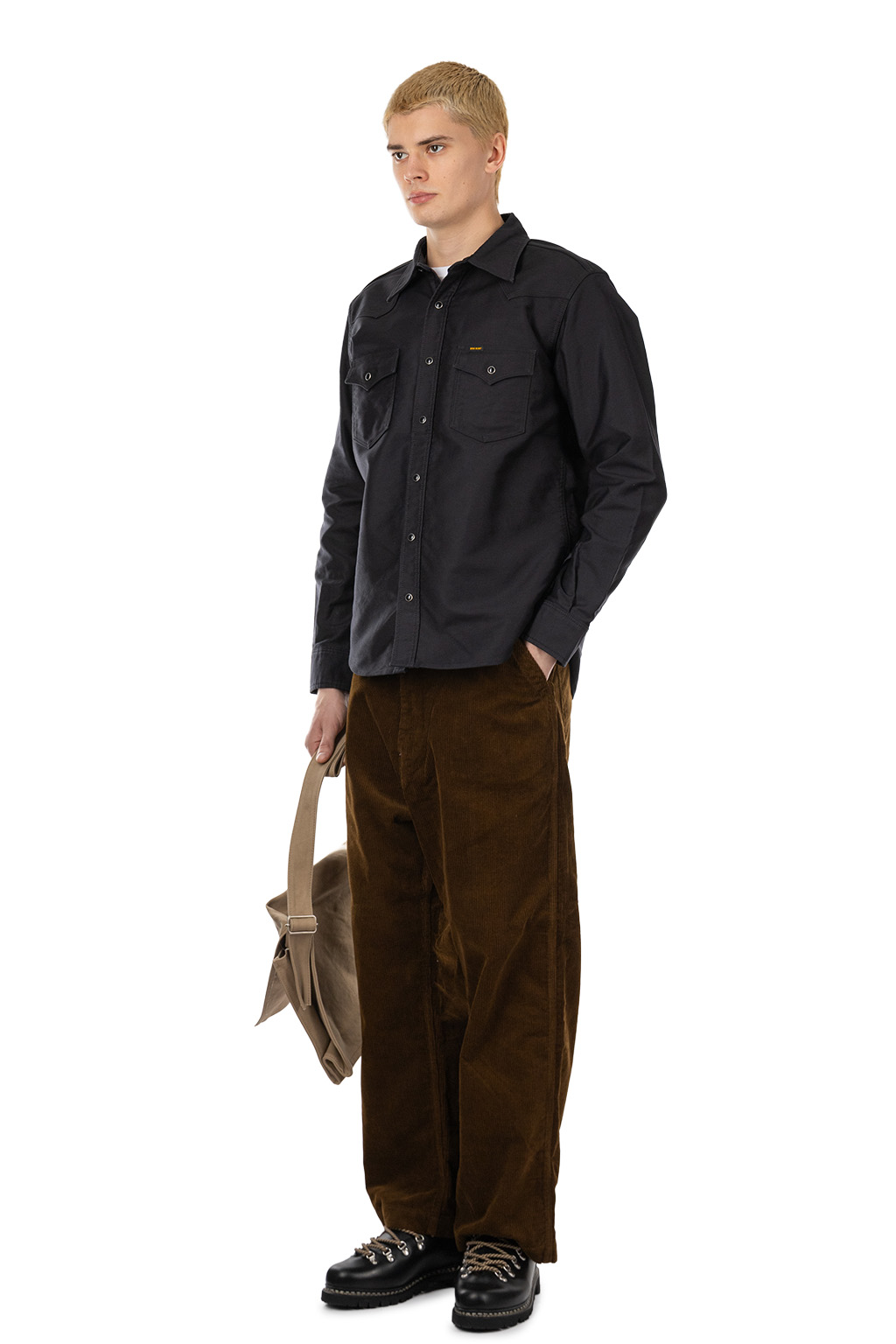 Iron Heart - IHSH-426 12oz Military Moleskin Western Shirt - Black