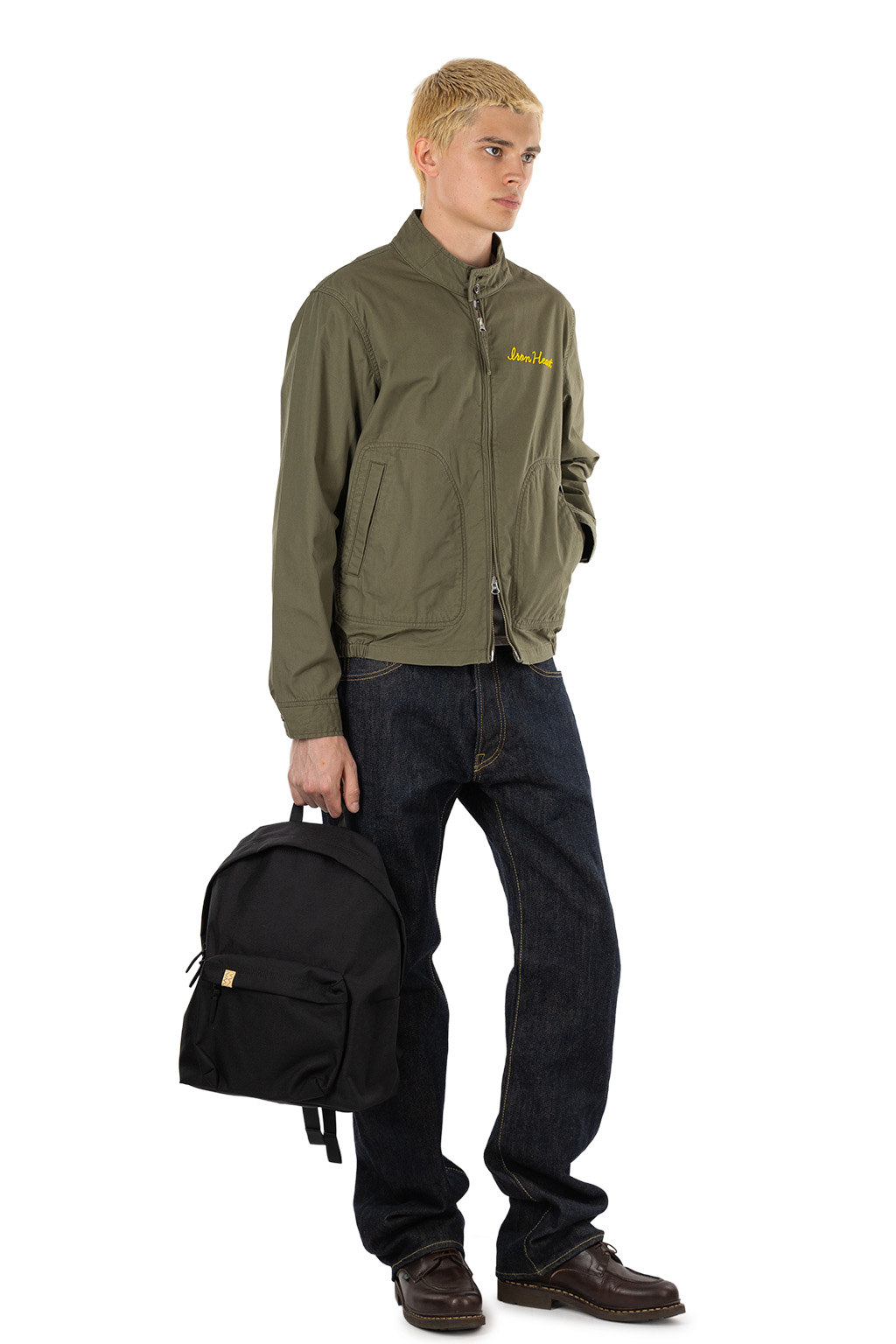 Iron Heart - 6.2oz Serge Drizzler Jacket - Olive Drab Green