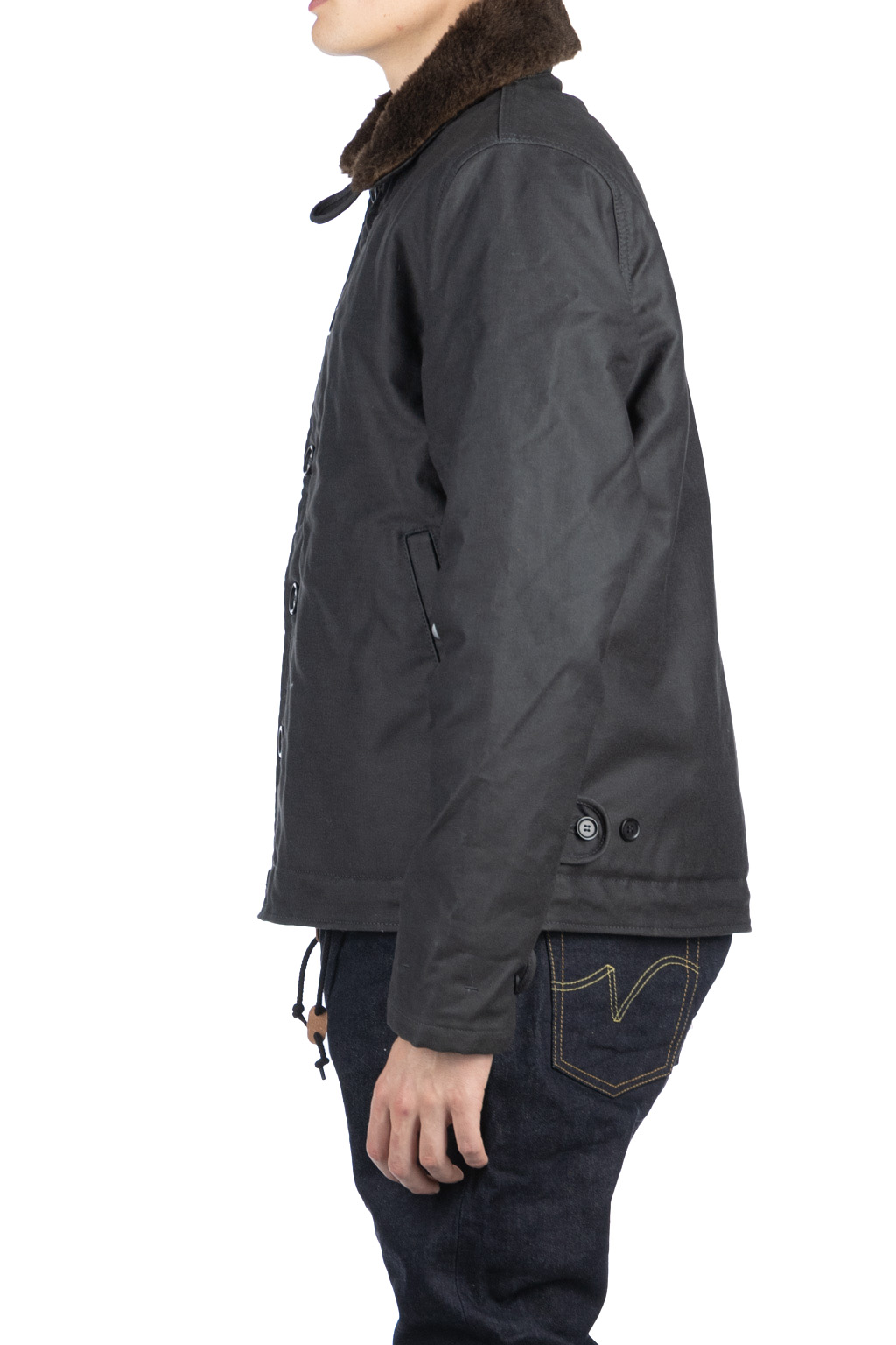 Iron Heart - Oiled Whipcord N1 Deck Jacket - Black