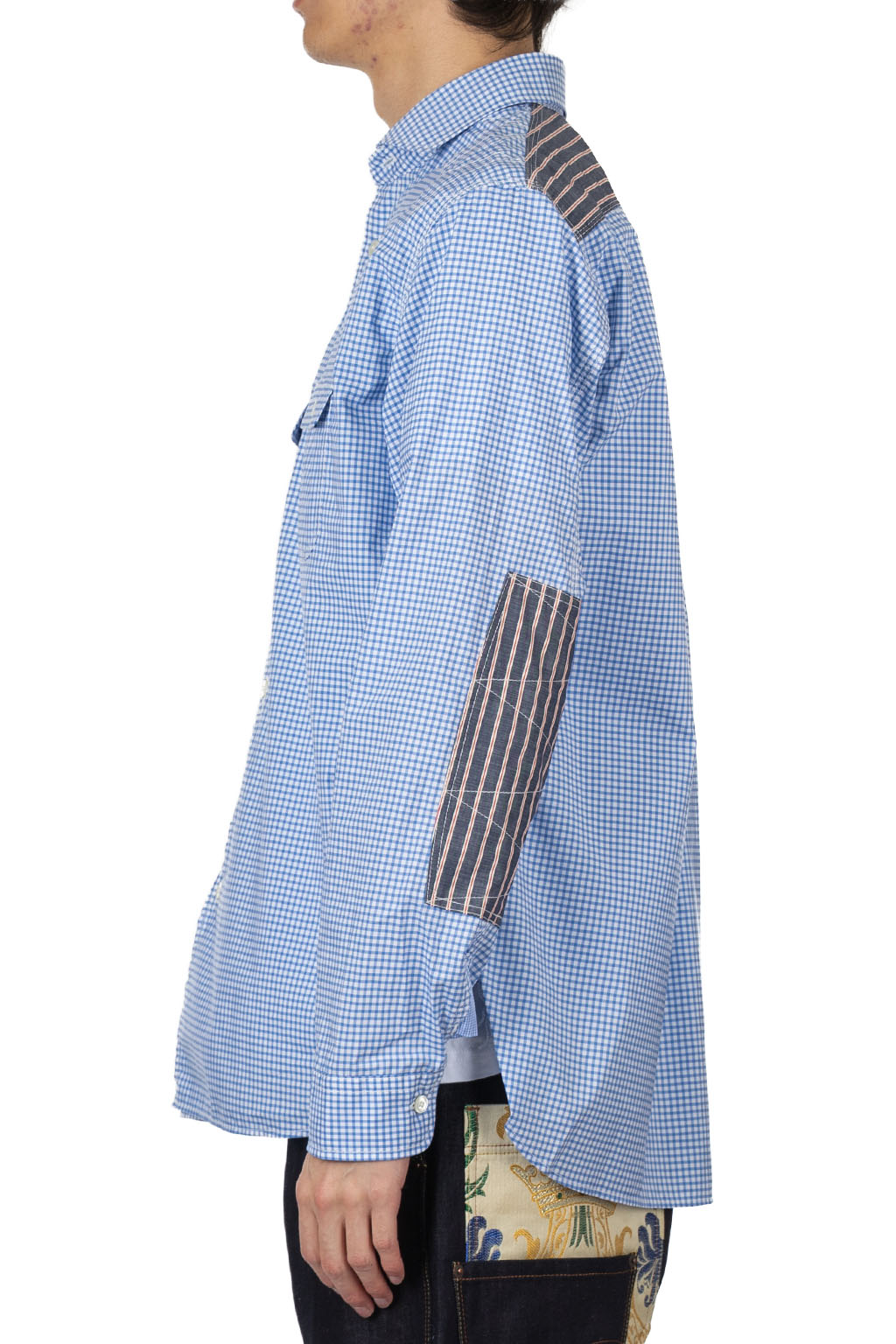 Junya Watanabe MAN - Cotton Check x Cotton Stripe Shirt