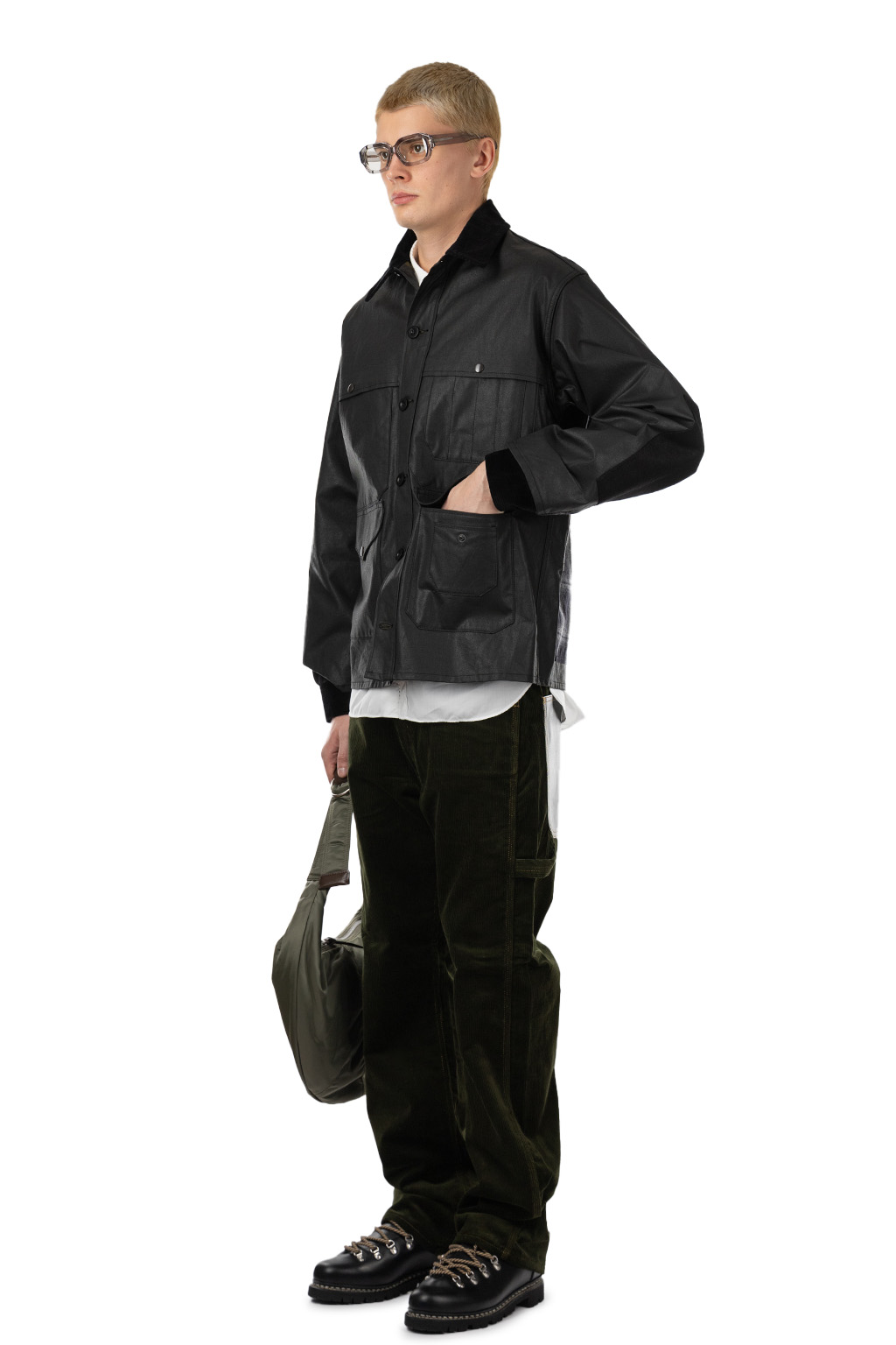 Junya Watanabe MAN - Cotton Oxford Flannel Jacket - Blacck x Grey