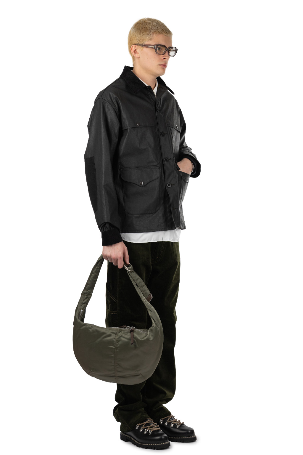 Junya Watanabe MAN - Cotton Oxford Flannel Jacket - Blacck x Grey