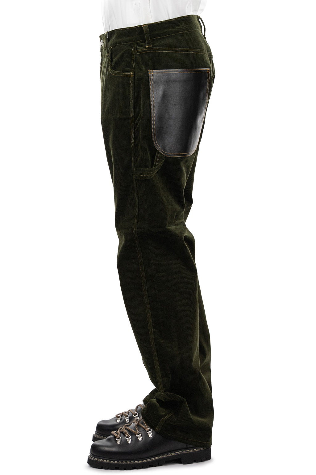 Junya Watanabe MAN - Cotton Corduroy x Leather Pants - Khaki