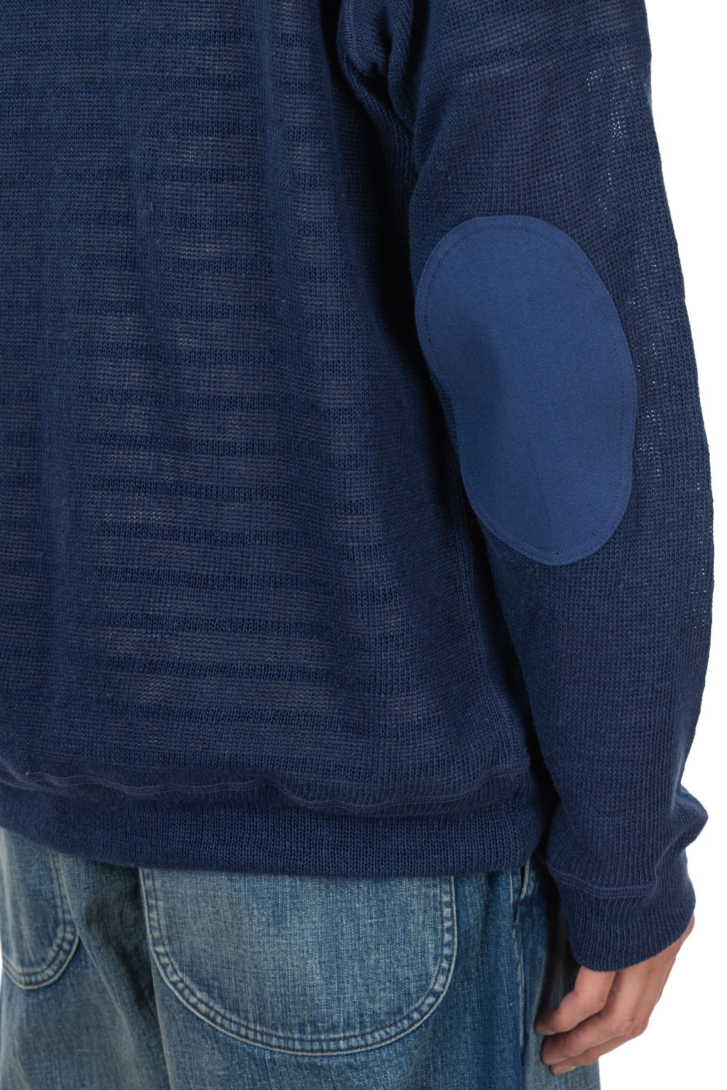 Junya Watanabe MAN - Linen Jersey x Cotton Moleskin Cardigan - Navy