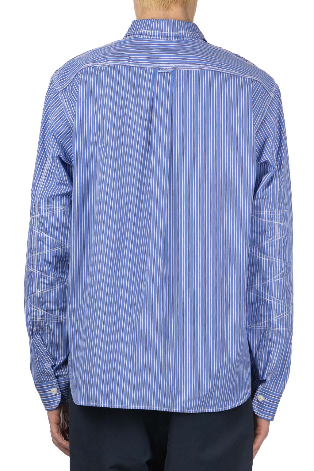 Junya Watanabe MAN - Junya Watanabe Comme Des Garcons Stitch Stripe Shirt - Blue