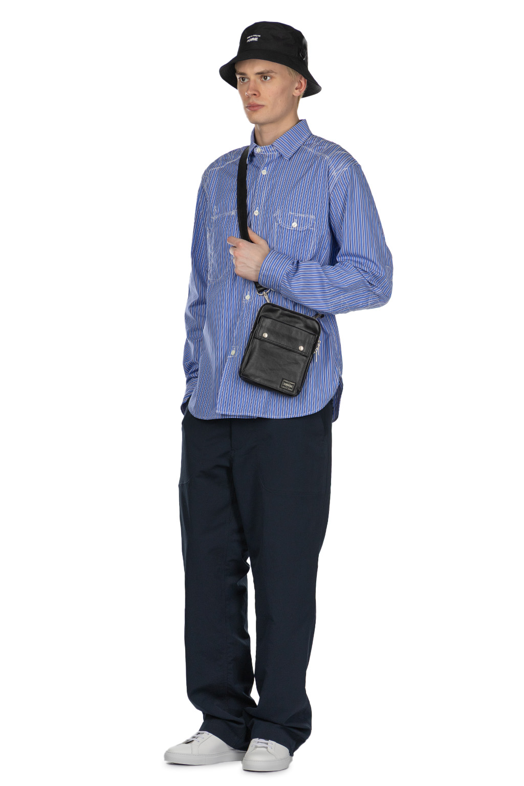 Junya Watanabe MAN - Junya Watanabe Comme Des Garcons Stitch Stripe Shirt - Blue