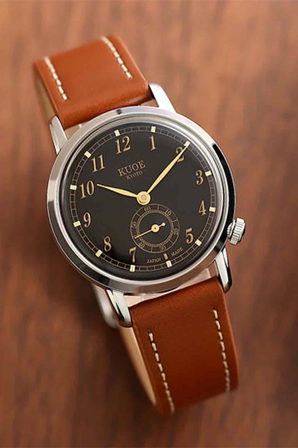 Kuoe Watch - Italian Cordovan Leather | Whiskey Silver 18mm