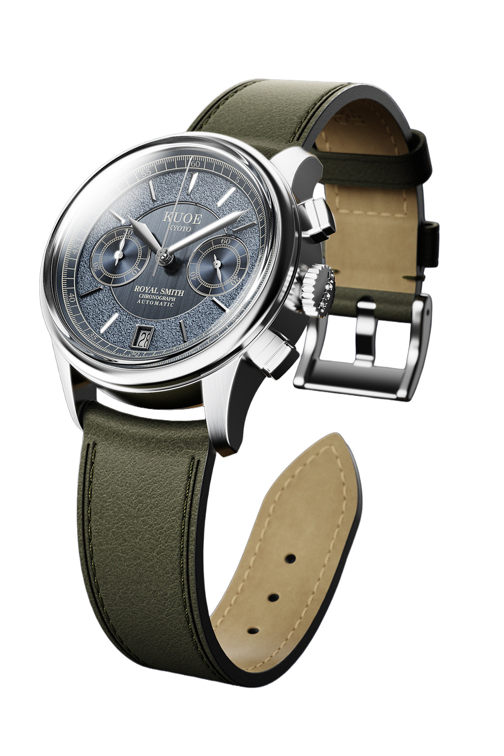 Kuoe Watch - ROYAL SMITH 90-012 Automatic Chronograph w/ Breguet-Navy