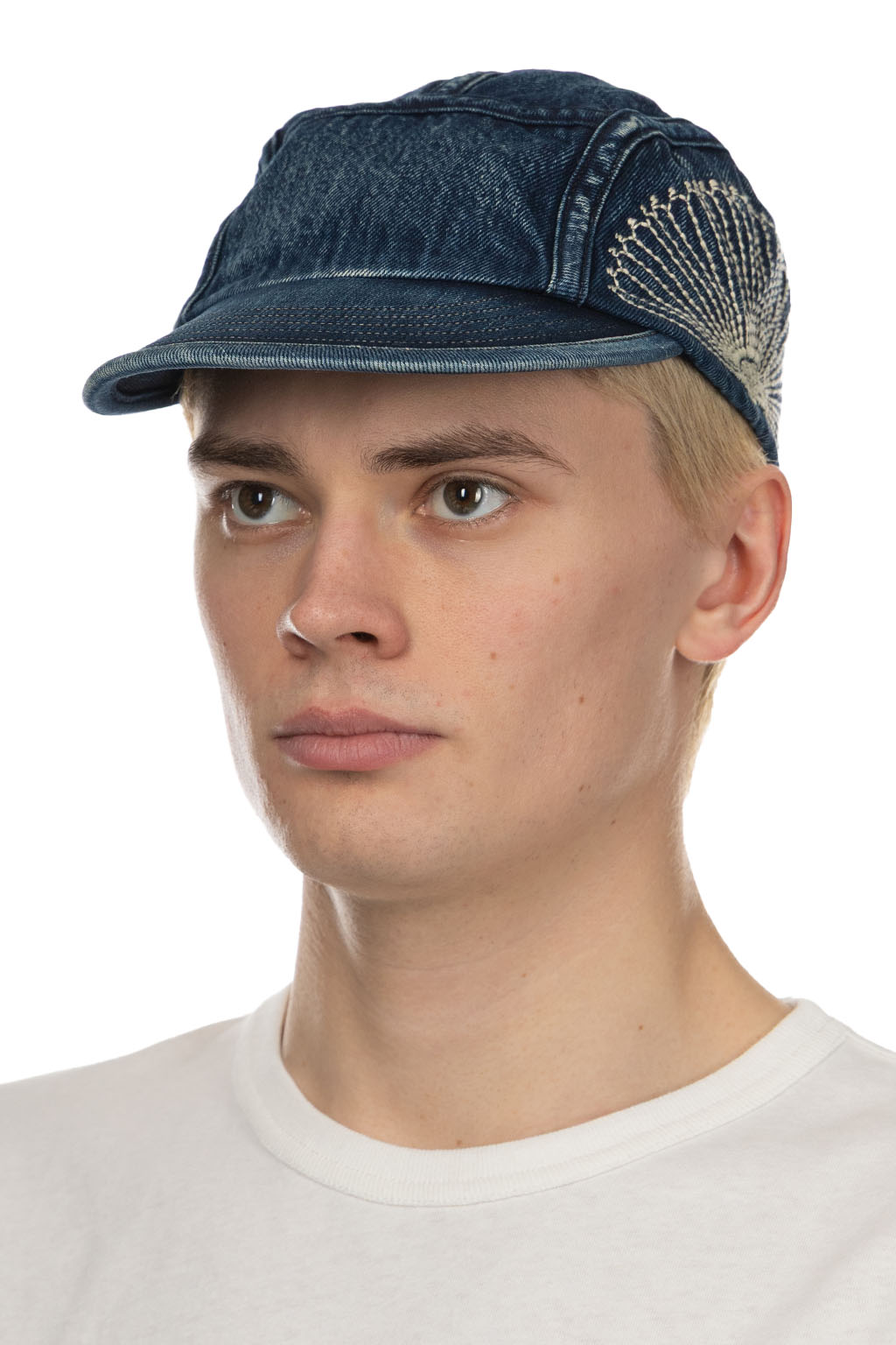 Kapital - 10oz IDGxIDG Denim Camp Cap (FUROSHIKI Embroidery) - Indigo