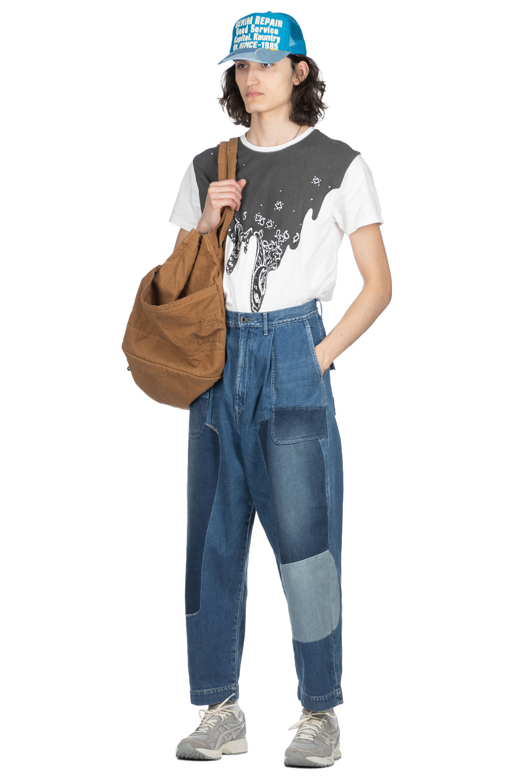 Kapital 11.5oz Denim MINING Damaged High Waisted DAKOTA Pants