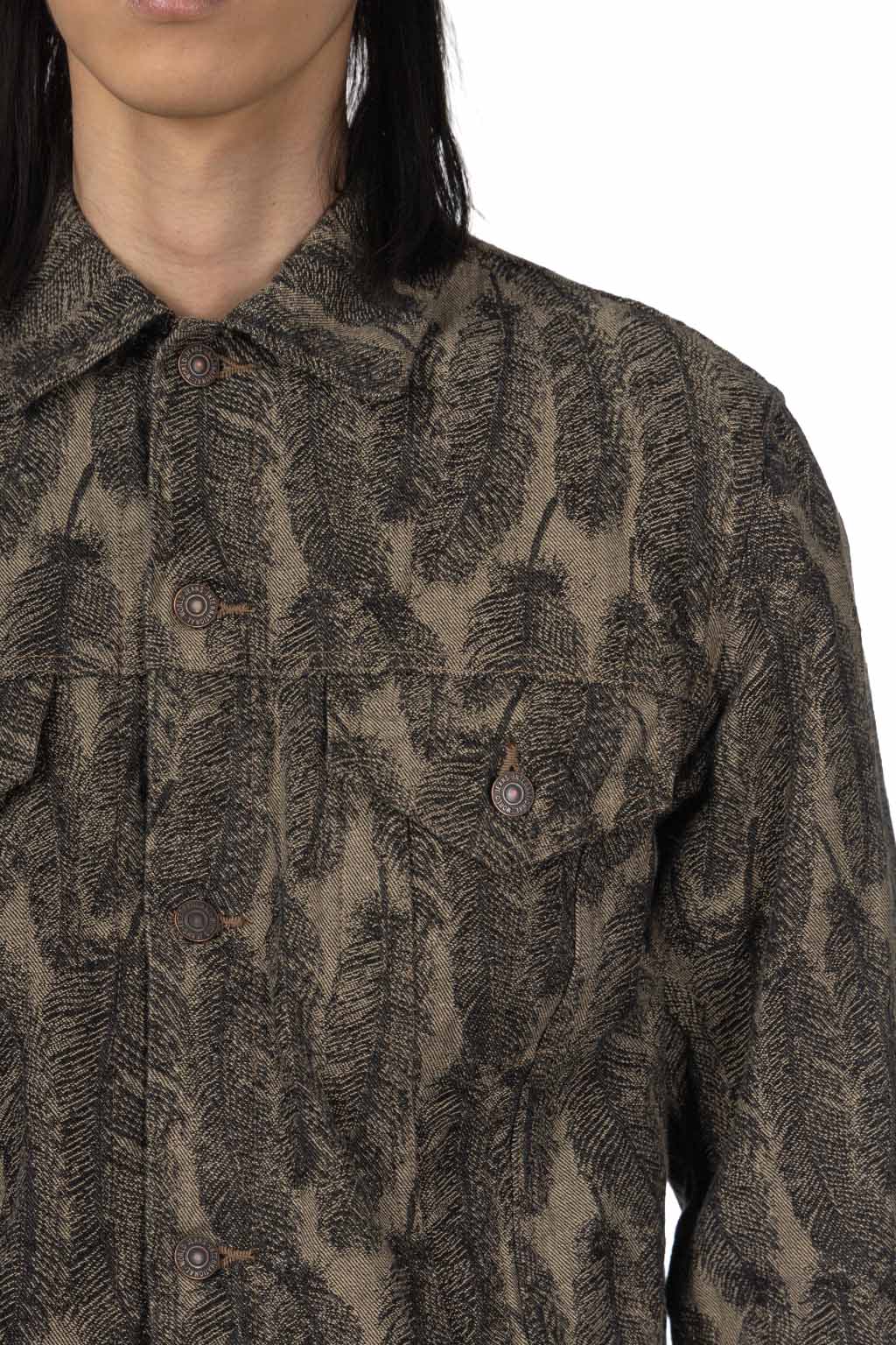Kapital - 12oz MAGPIE Denim 3rd Jacket - Black x Beige