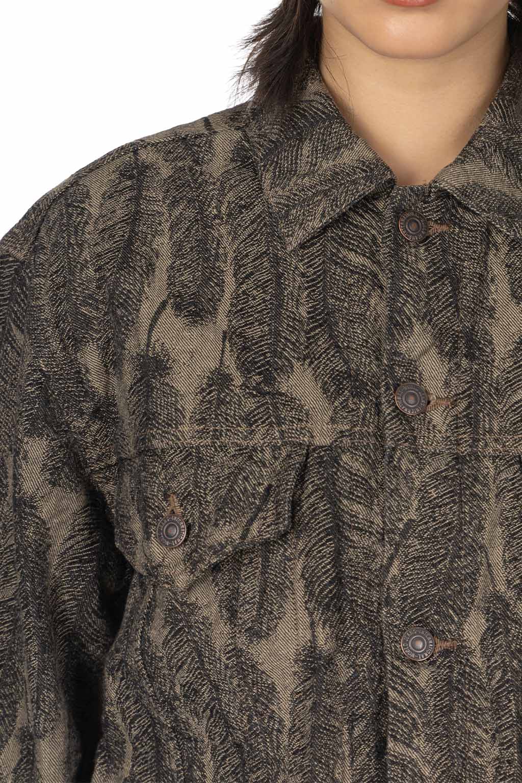 Kapital - 12oz MAGPIE Denim 3rd Jacket - Black x Beige