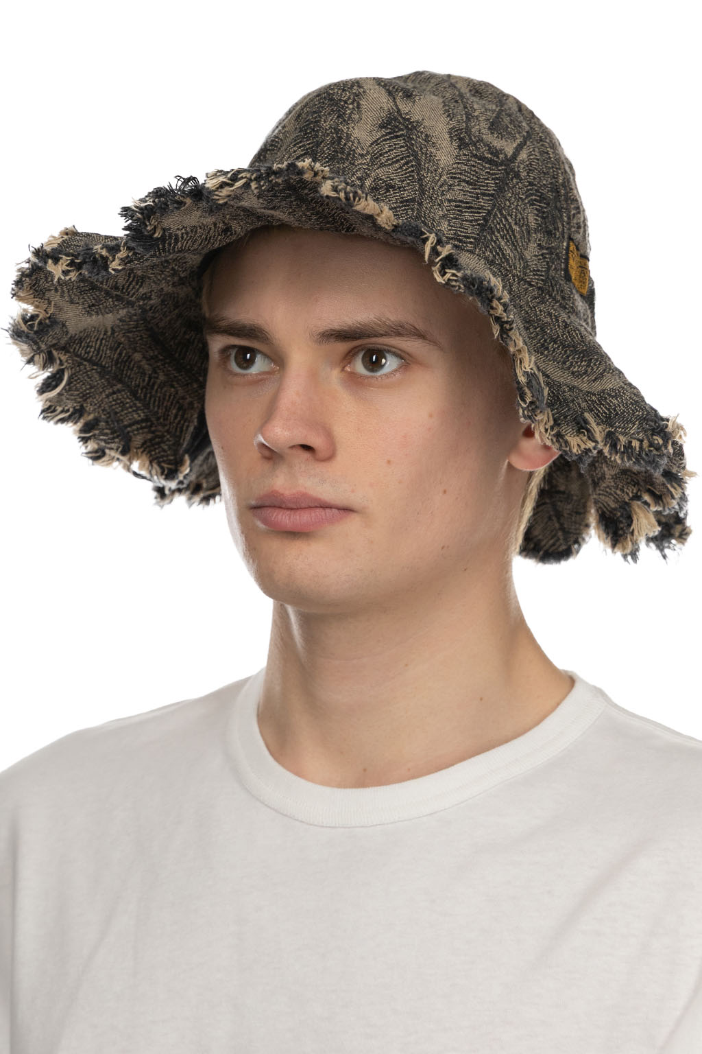 Kapital - 12oz Magpie Denim RADIO Tulip Hat -  Black x Beige