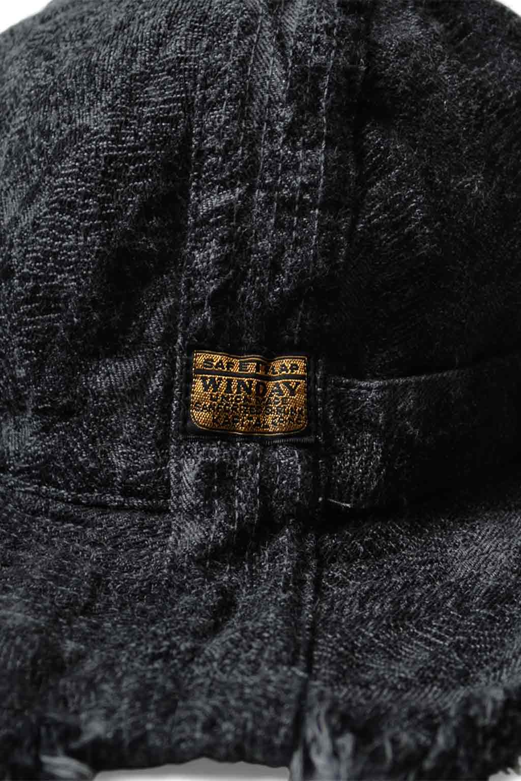 Kapital - 12oz Magpie Denim RADIO Tulip Hat -  Black x Black
