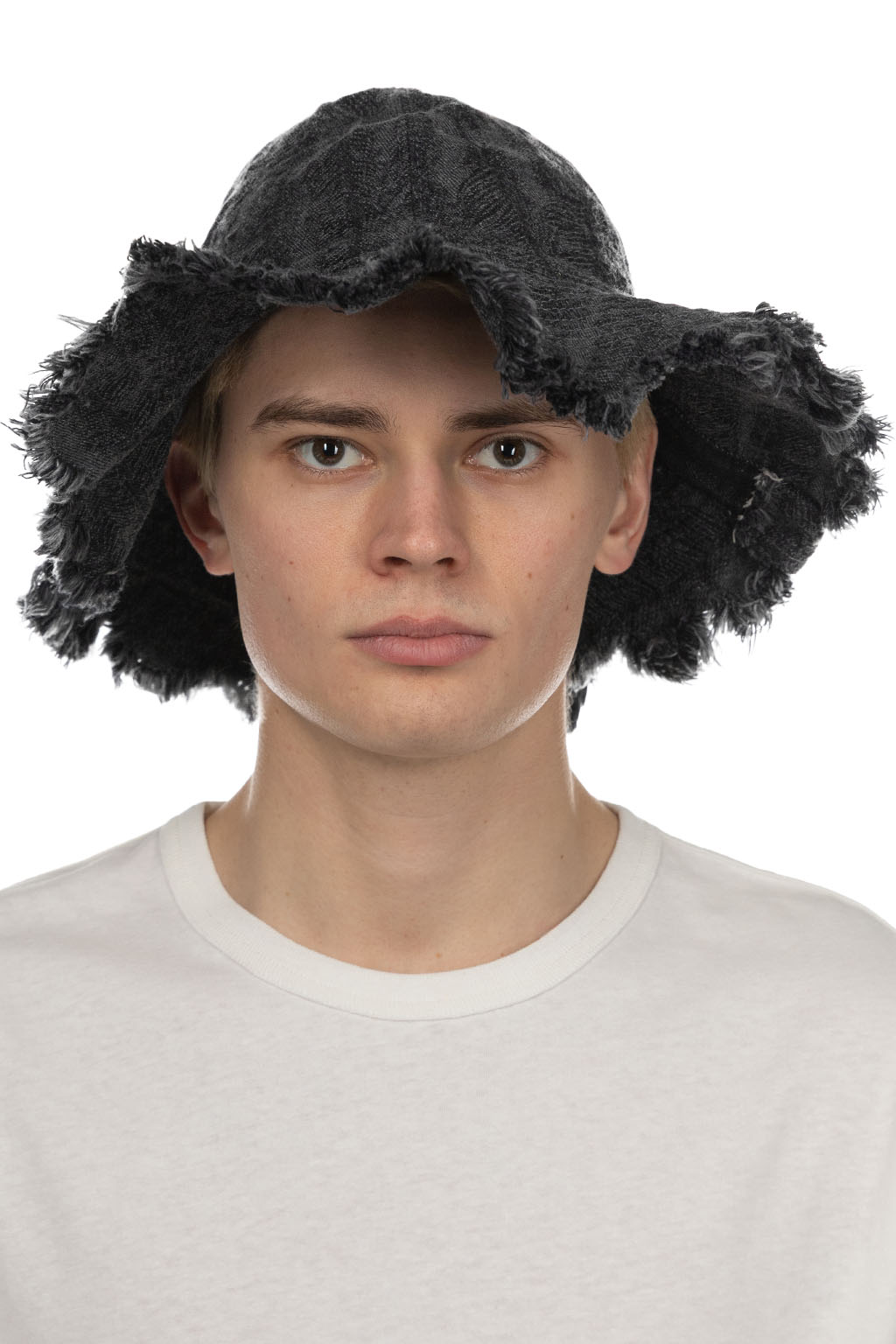 Kapital - 12oz Magpie Denim RADIO Tulip Hat -  Black x Black