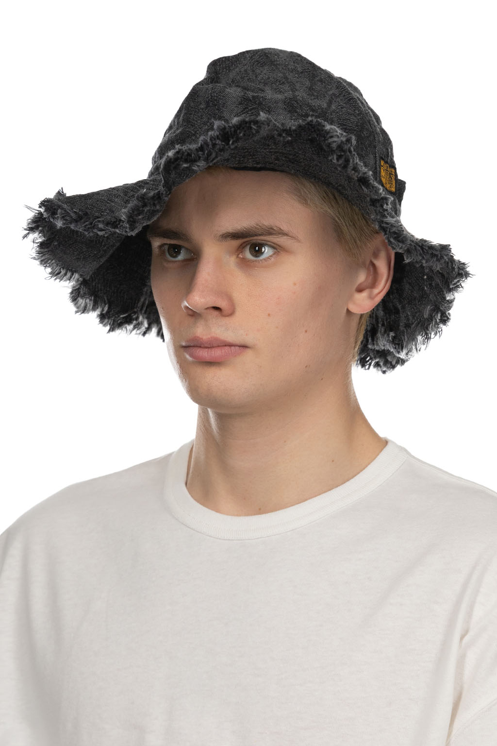 Kapital - 12oz Magpie Denim RADIO Tulip Hat -  Black x Black