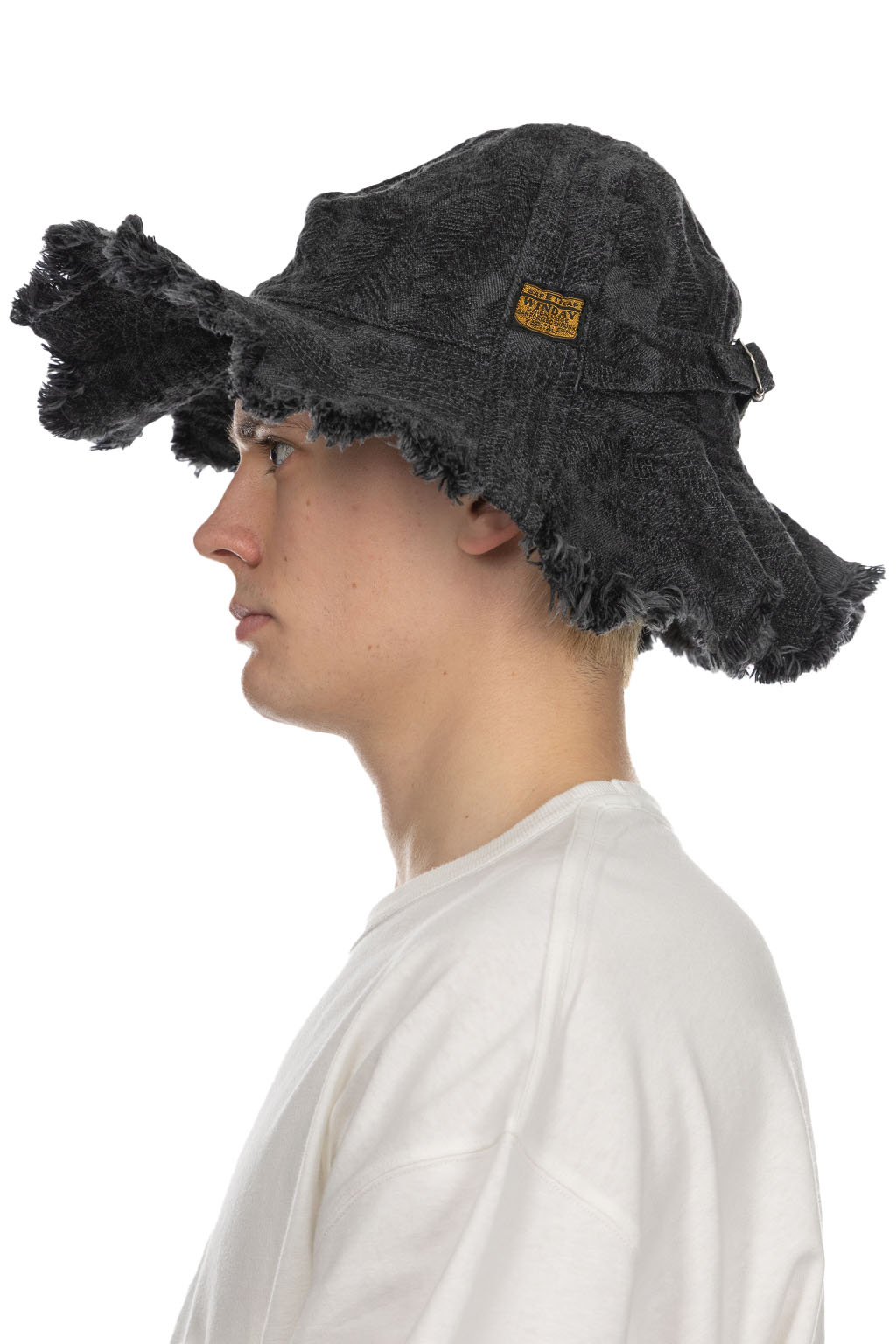 Kapital - 12oz Magpie Denim RADIO Tulip Hat -  Black x Black