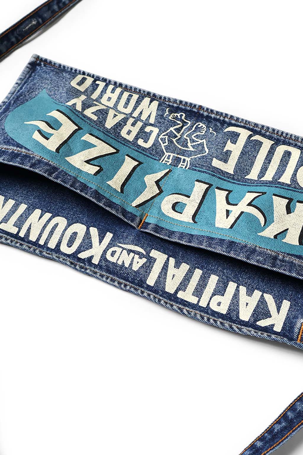 Kapital - 13oz Denim Damaged Short AD Apron (KAPSIZE RULE) - PRO