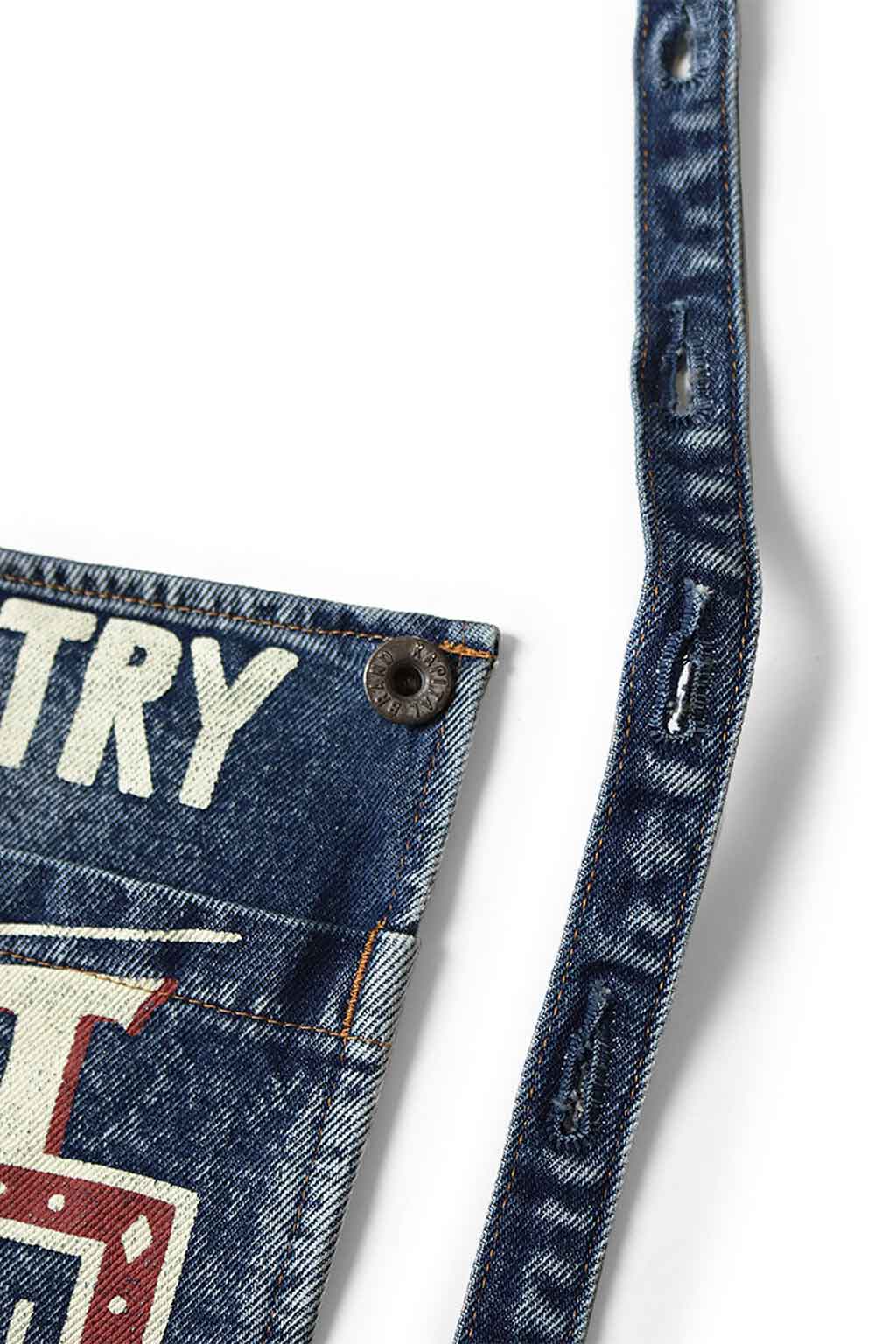 Kapital - 13oz Denim Damaged Shrot AD Apron - Guiding Light