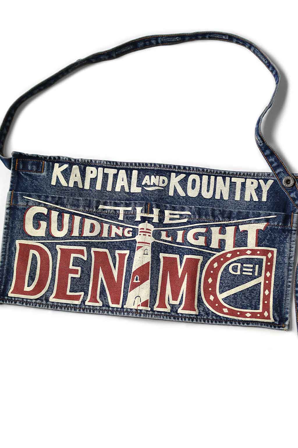 Kapital - 13oz Denim Damaged Shrot AD Apron - Guiding Light
