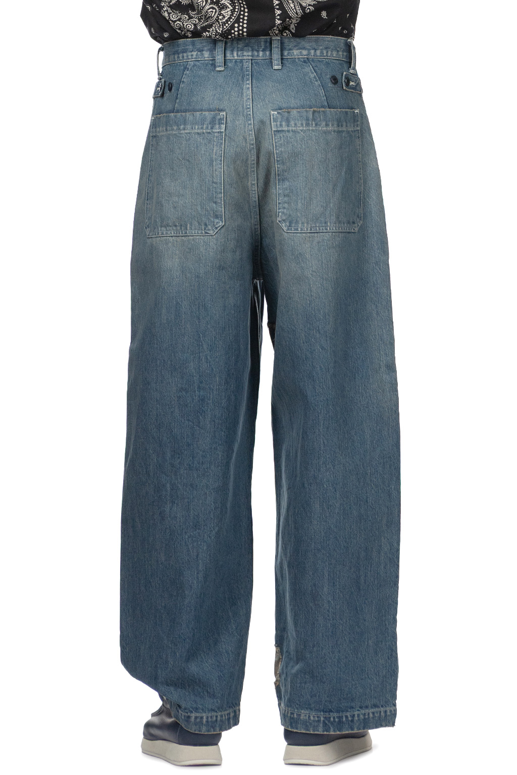 Kapital - 14oz Denim FATIGUE Baggy Pants -RUSHFIELD Remake   