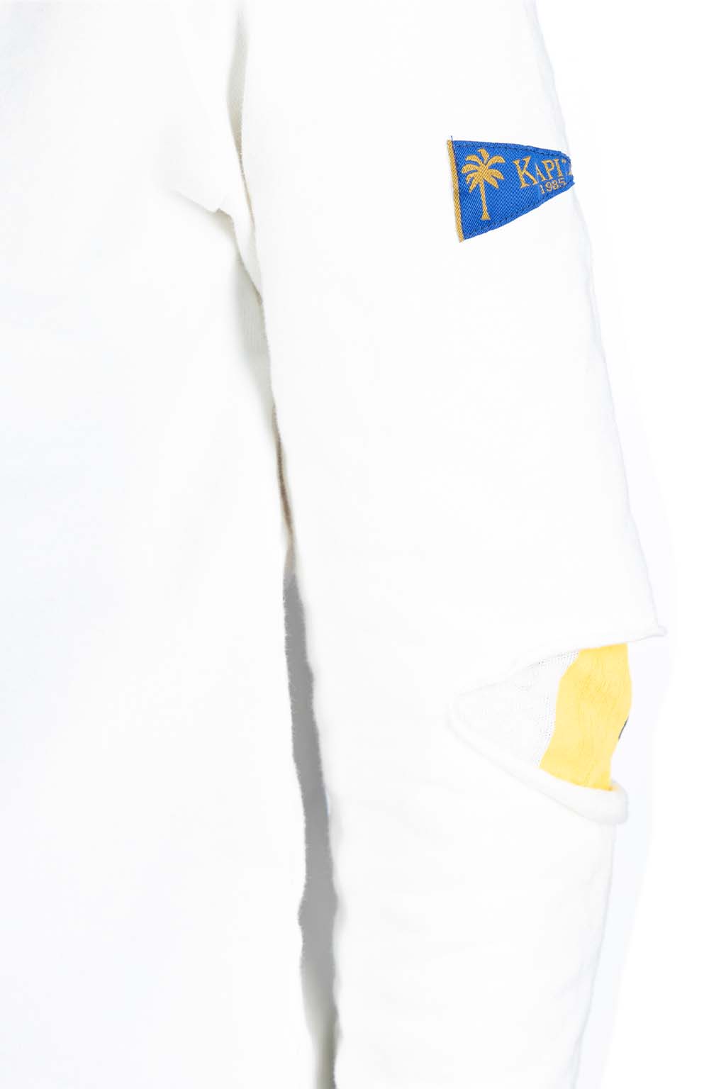 Kapital - 16/- Densed Jersey Elbow-Rip Boatneck Long Sleeve T