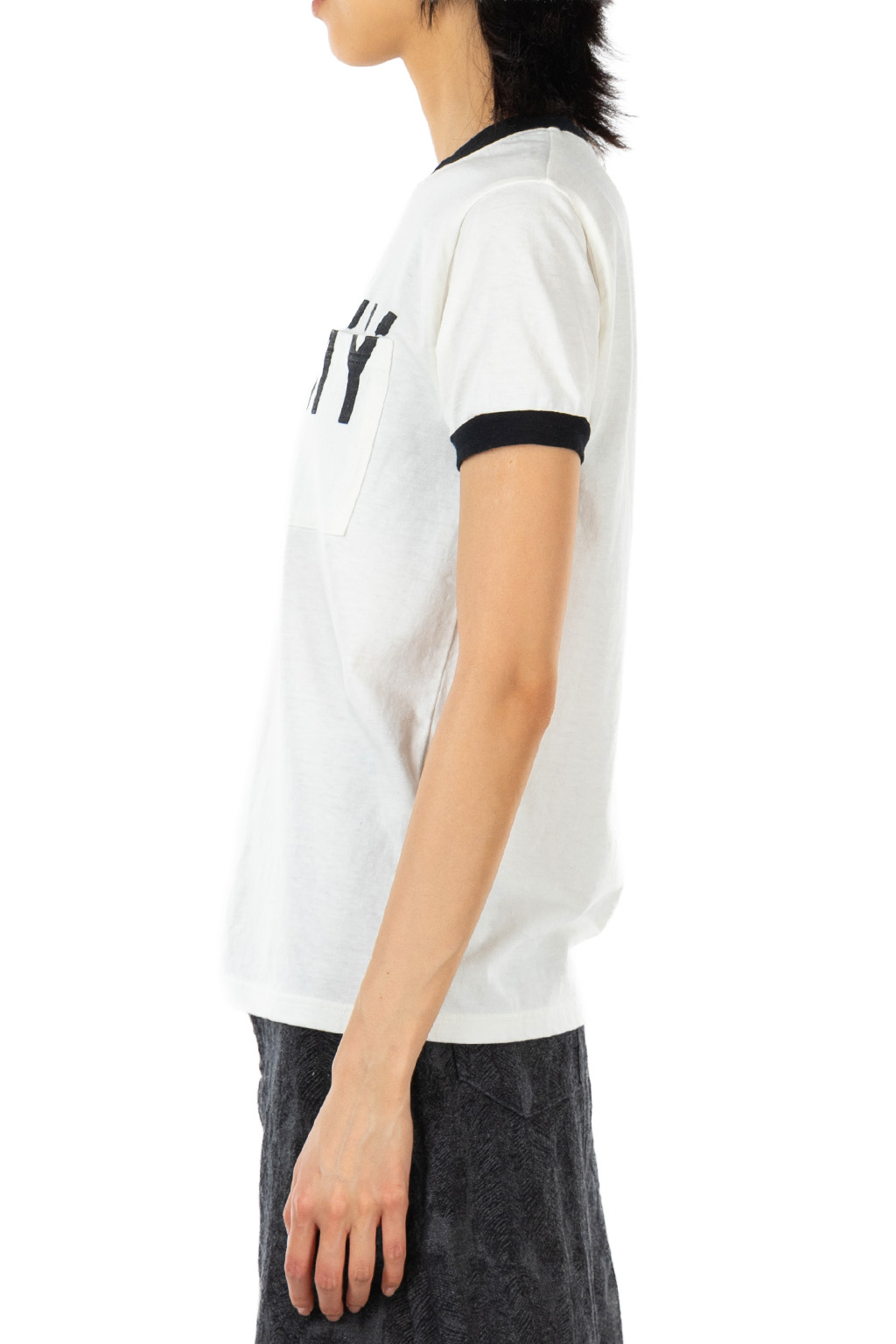 Kapital - 18.5/-Jersey RINGER Pocket T (FARMY) - White