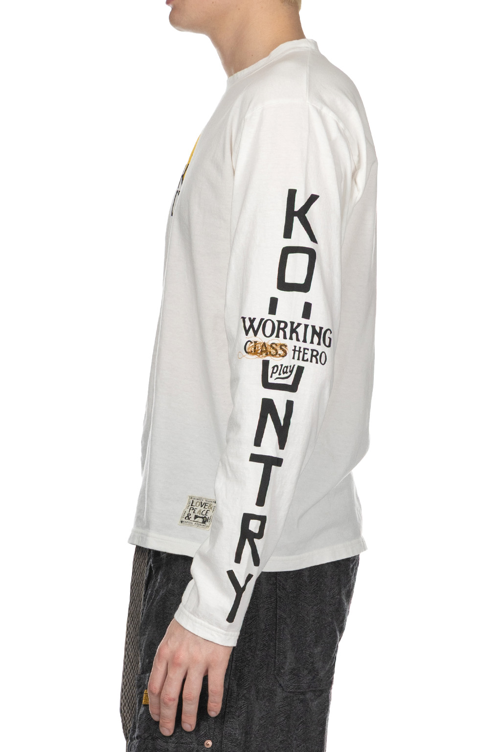 Kapital - 20-Jersey Crew Long Sleeve T - Peckish Kap - Yellow